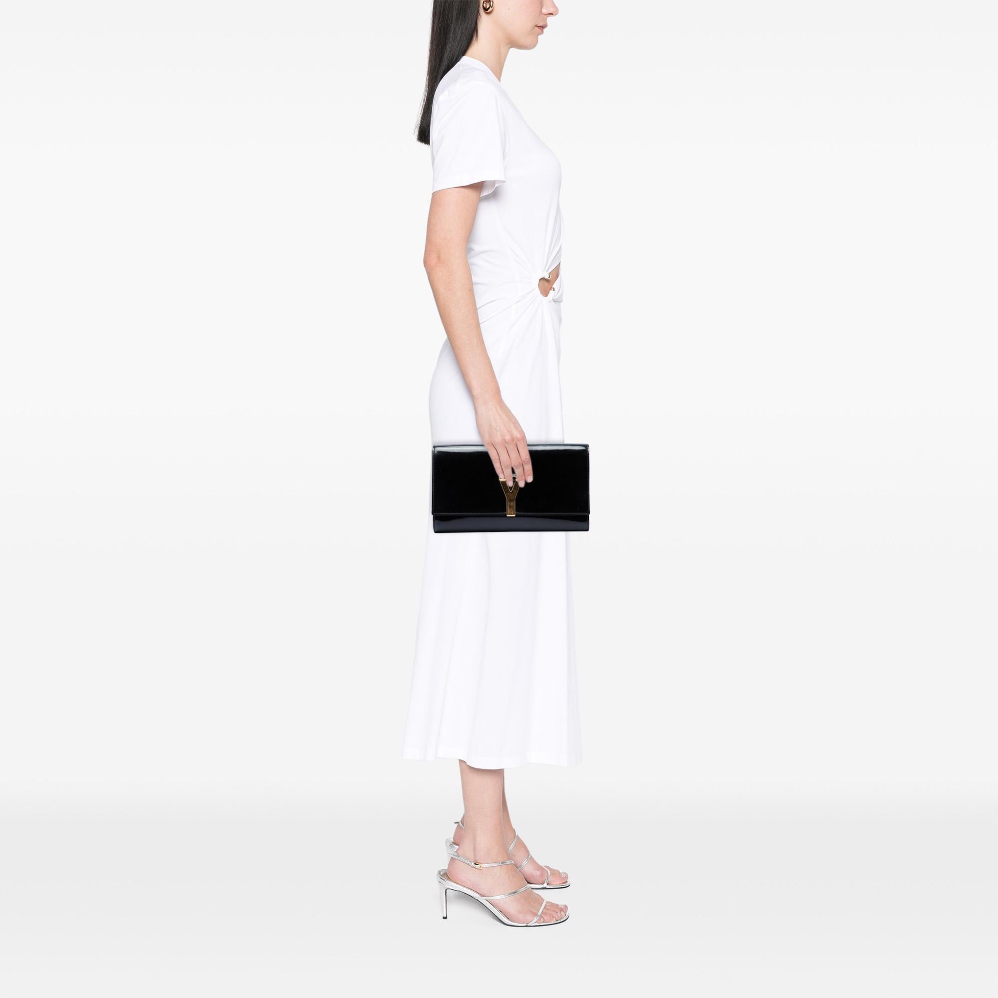 Saint Laurent Patent Chyc Ligne Clutch