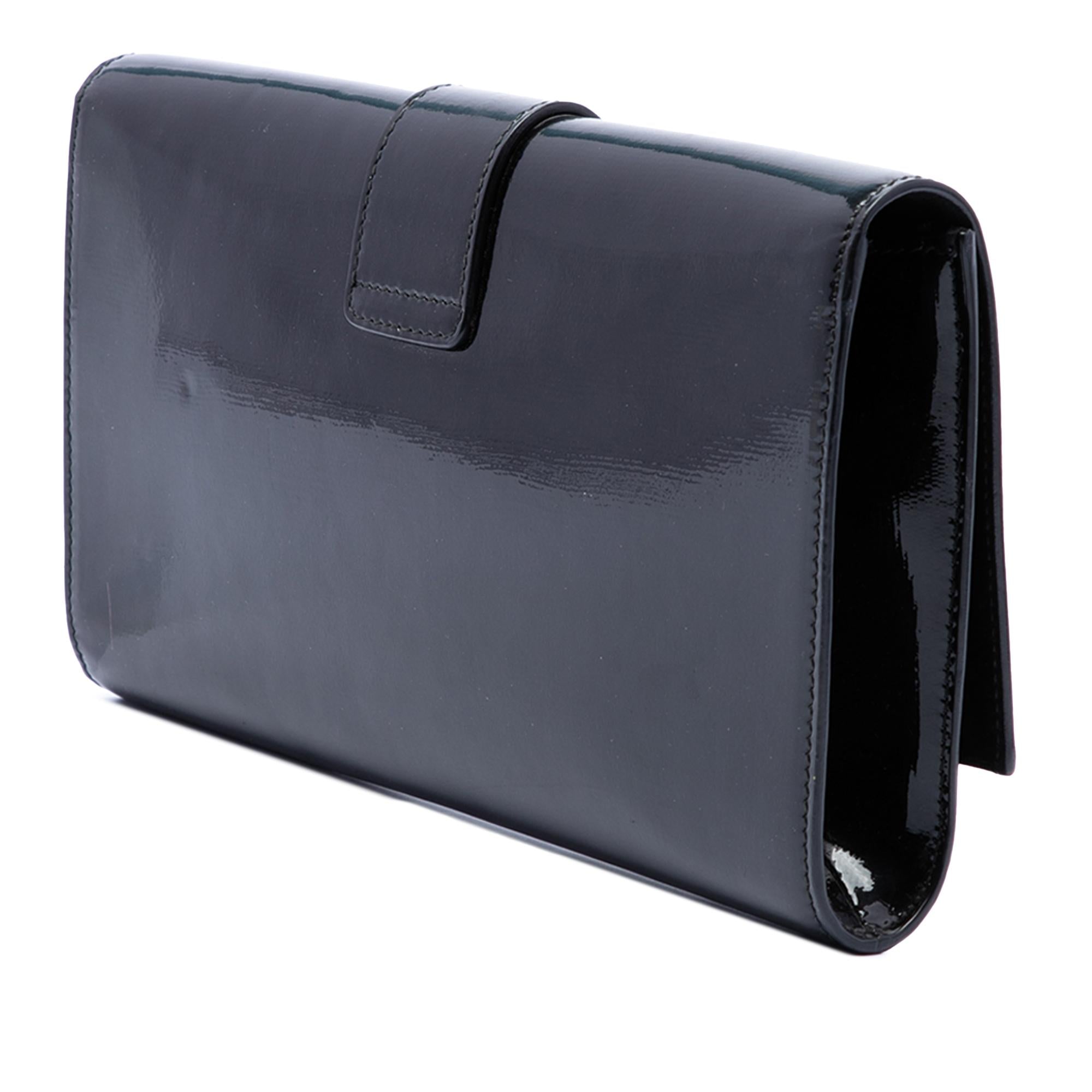 Saint Laurent Patent Chyc Ligne Clutch