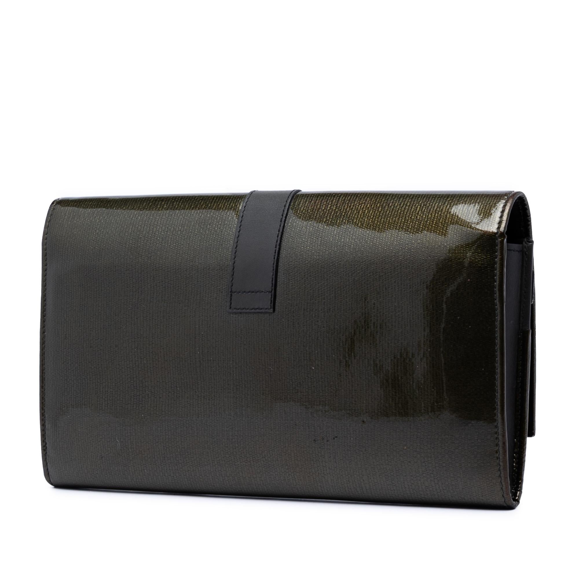 Saint Laurent Patent Chyc Ligne Travel Wallet