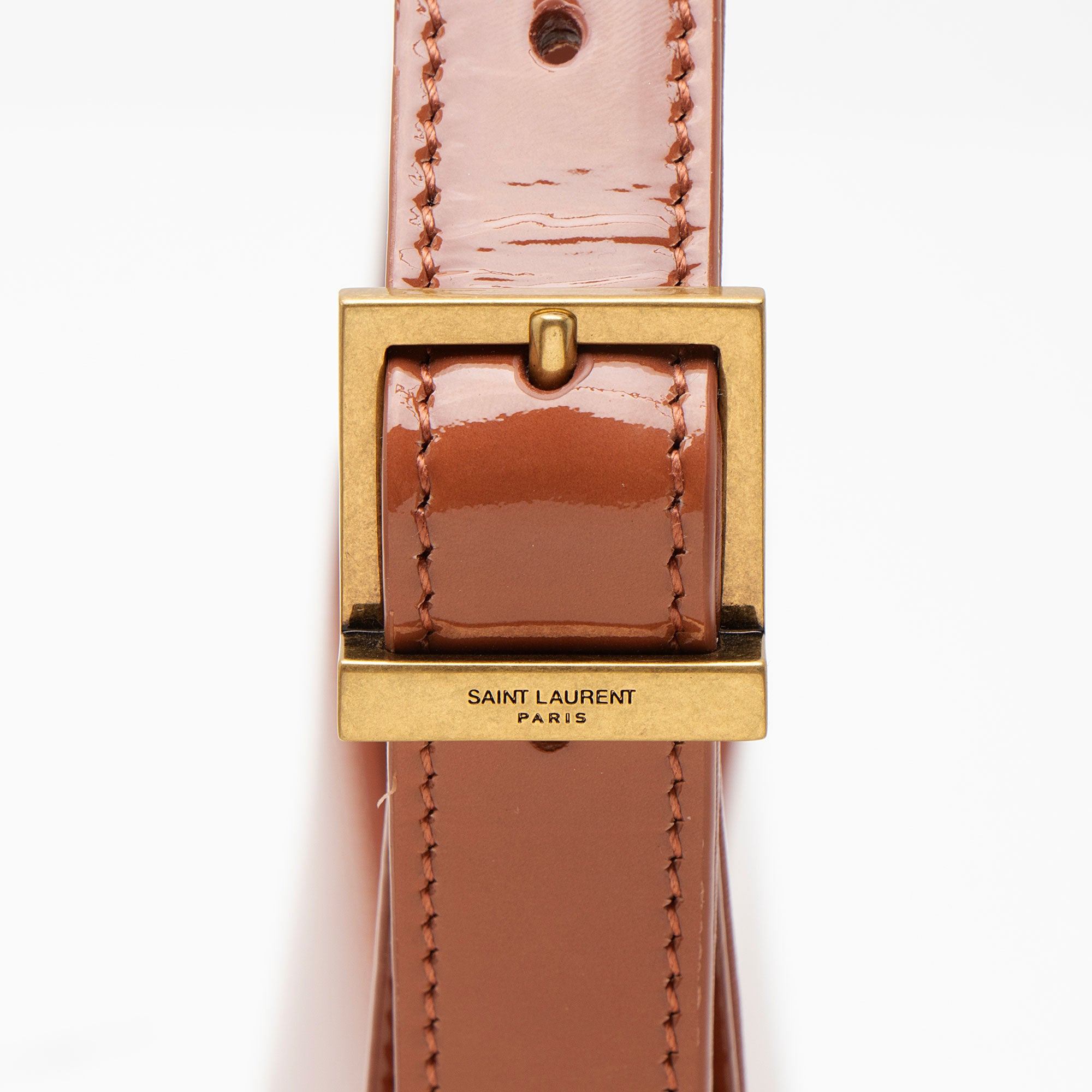 Saint Laurent Patent Leather Monogram Le 5 A 7 Hobo