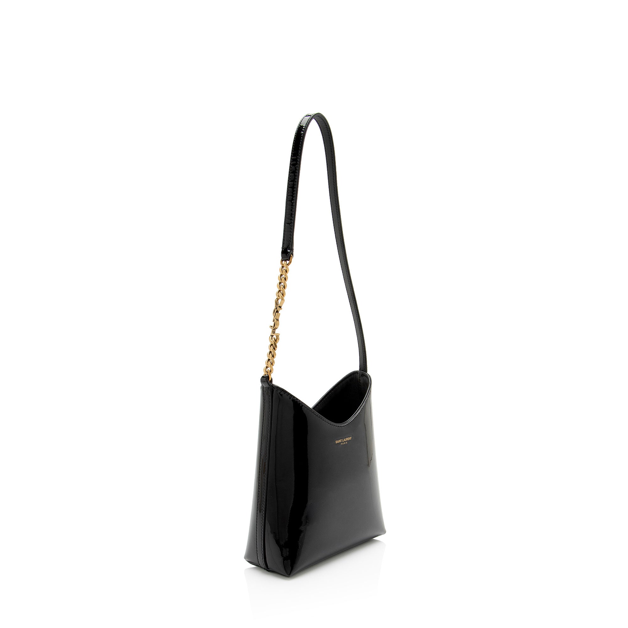 Saint Laurent Patent Leather Rendez-Vous Mini Hobo