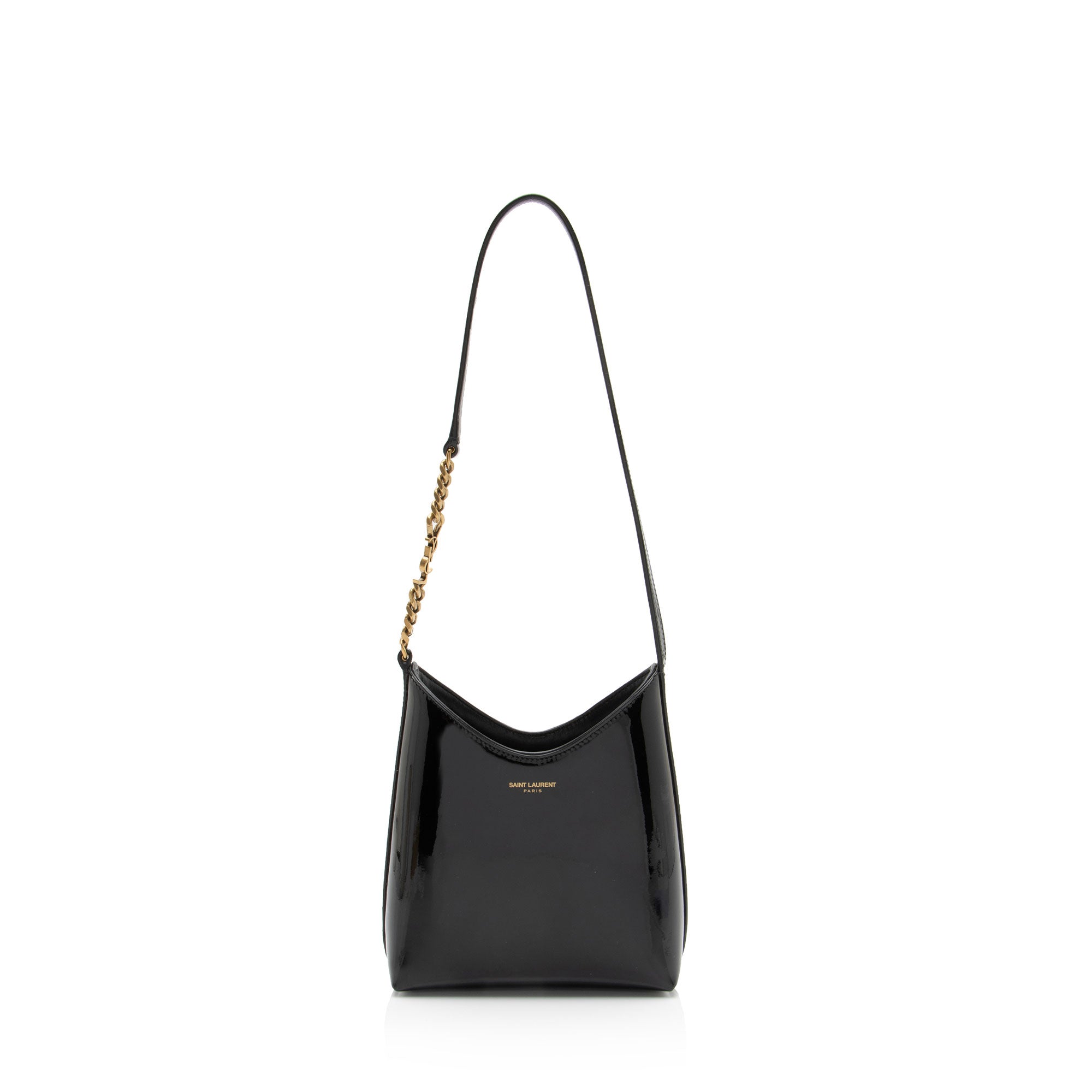 Saint Laurent Patent Leather Rendez-Vous Mini Hobo