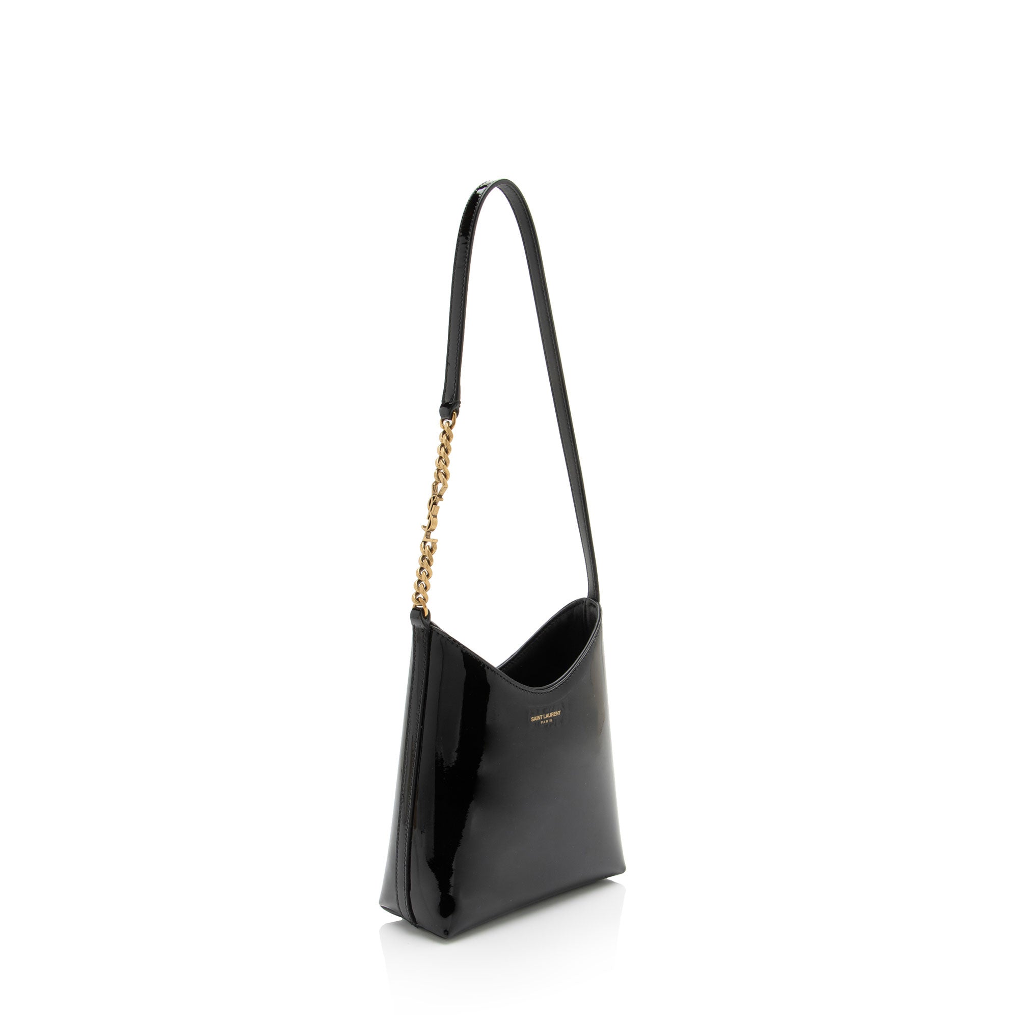 Saint Laurent Patent Leather Rendez-Vous Mini Hobo
