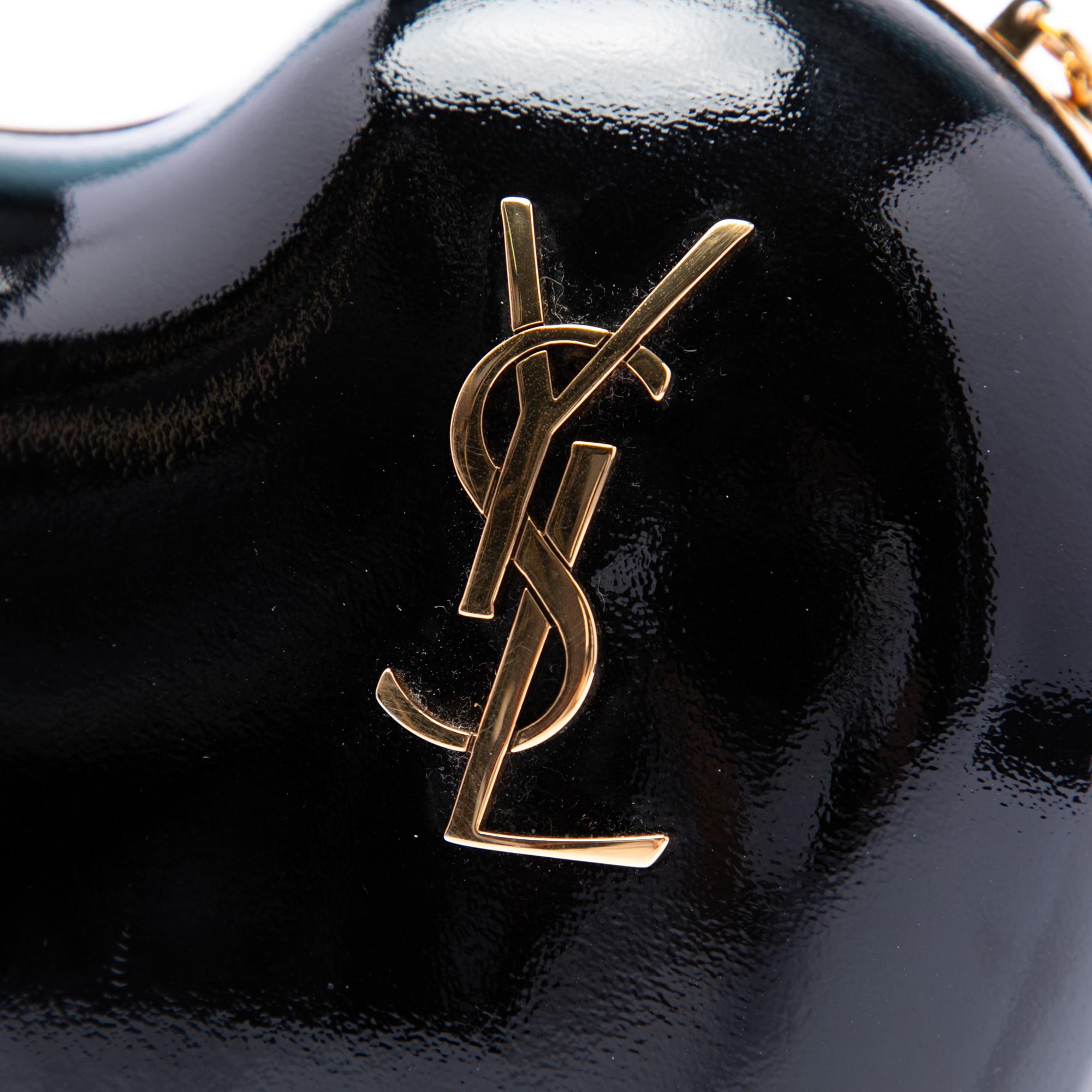 Saint Laurent Patent Love Box Chain Clutch