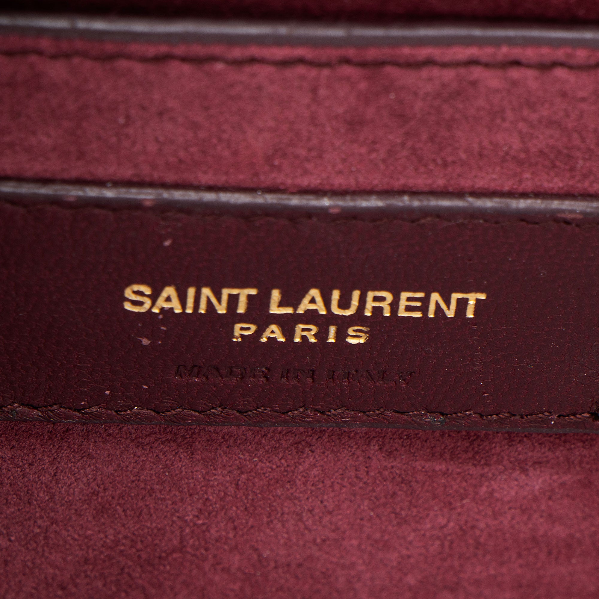 Saint Laurent Python Suede Monogram Sunset Medium Shoulder Bag