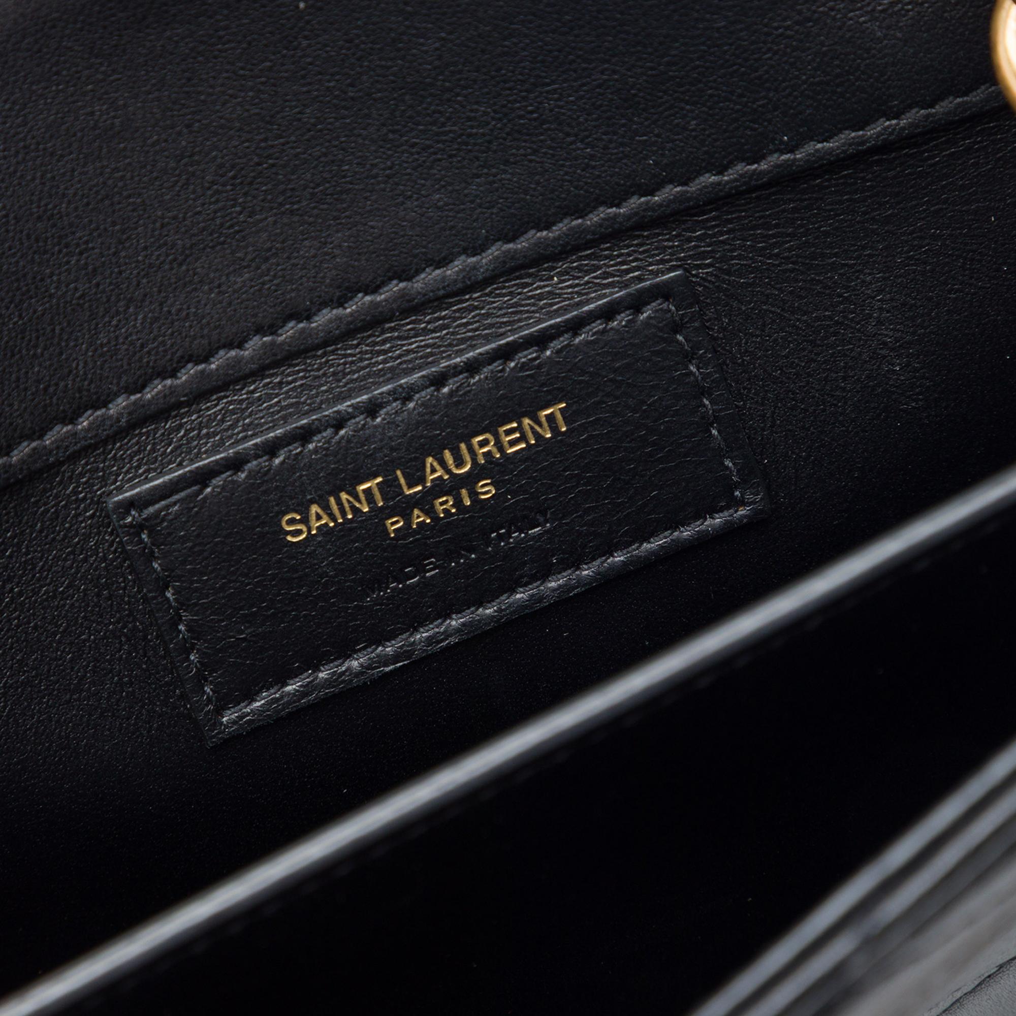 Saint Laurent Quilted Calfskin Le Maillon Square Chain Crossbody