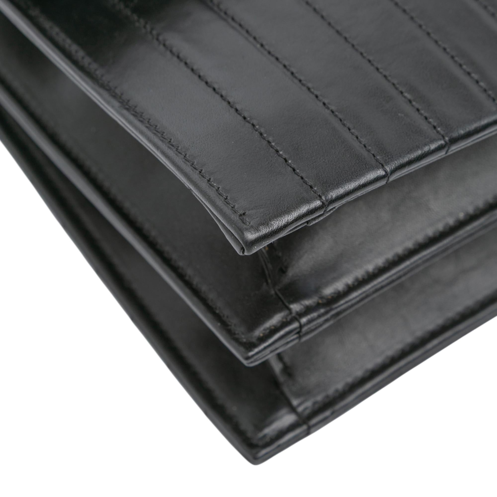 Saint Laurent Quilted Calfskin Victoire Chain Crossbody