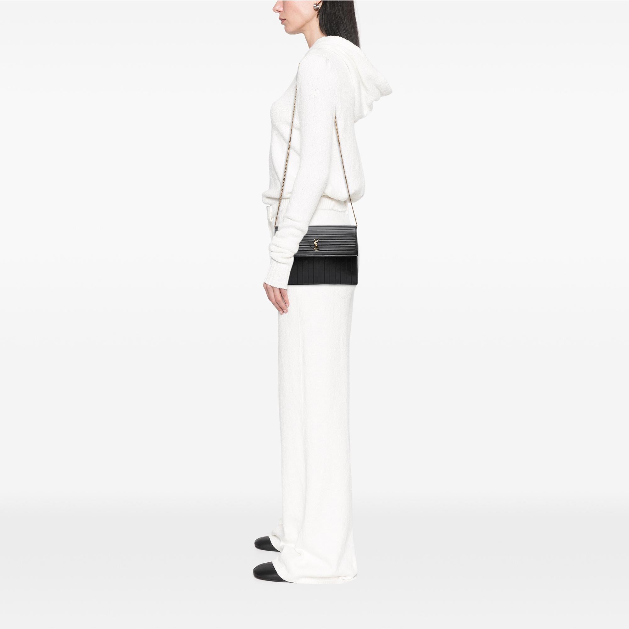 Saint Laurent Quilted Calfskin Victoire Chain Crossbody