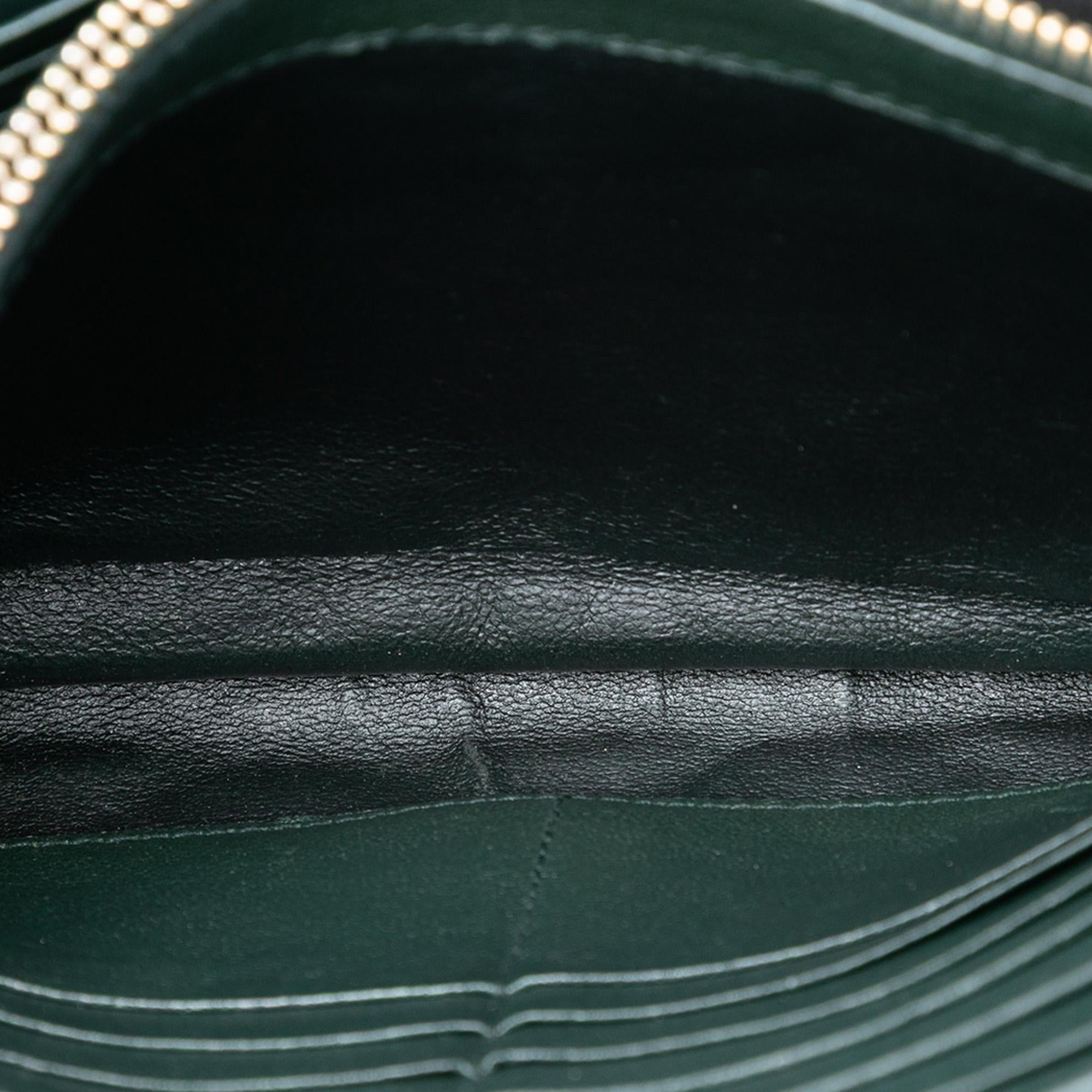 Saint Laurent Quilted Lambskin Diamond Becky Chain Wallet