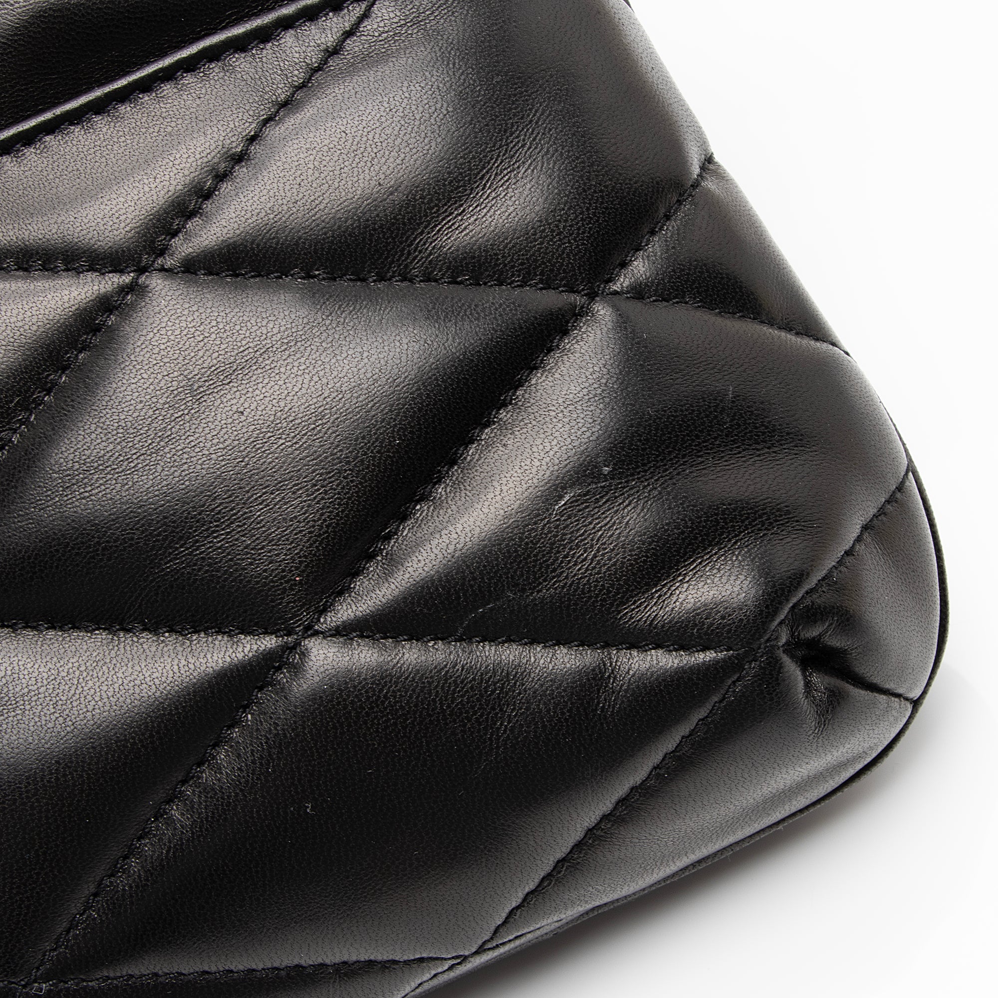 Saint Laurent Quilted Lambskin Monogram Le 57 Hobo (SHF-tj7V1J)