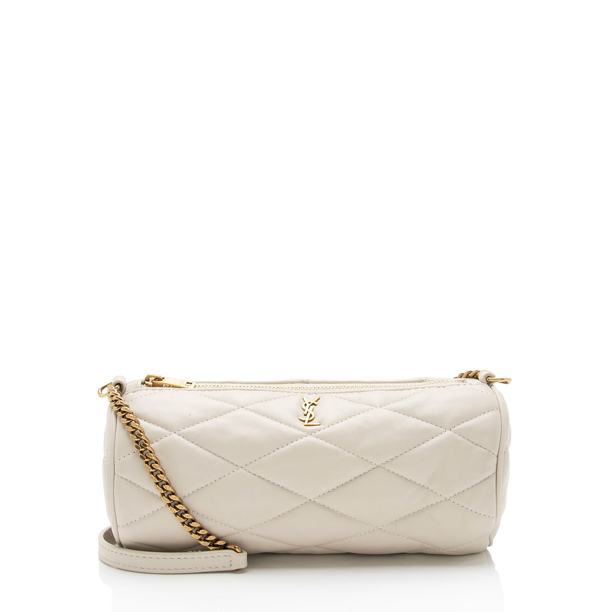 Saint Laurent Quilted Lambskin Sade Mini Tube Bag (SHF-SBssyh)