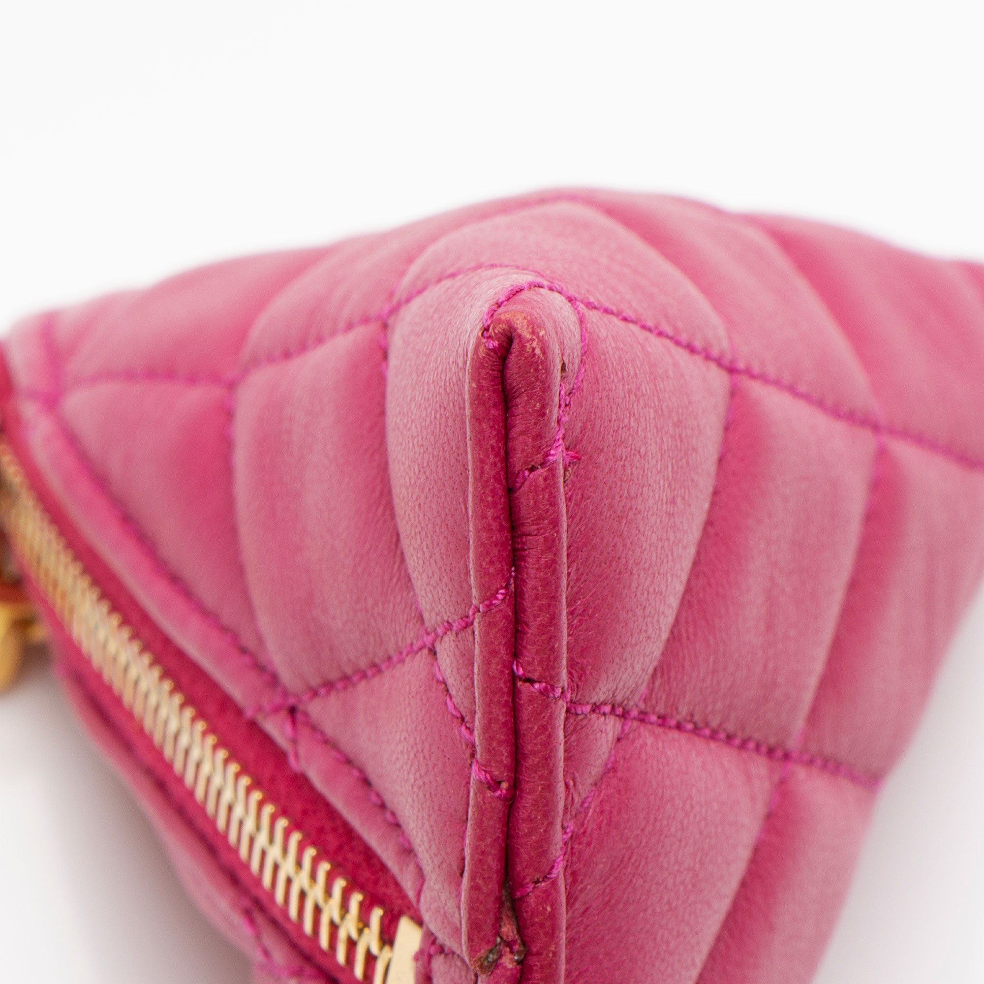 Saint Laurent Quilted Lambskin Triangle Charm