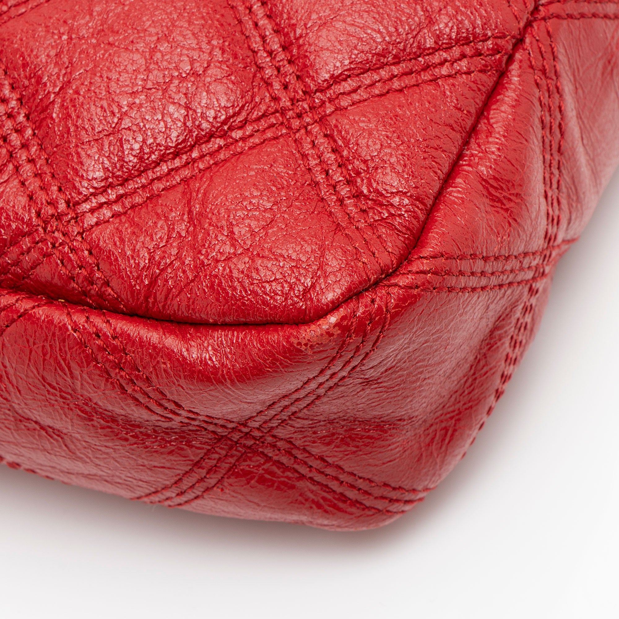 Saint Laurent Quilted Leather Monogram Becky Mini Double Zip Pouch