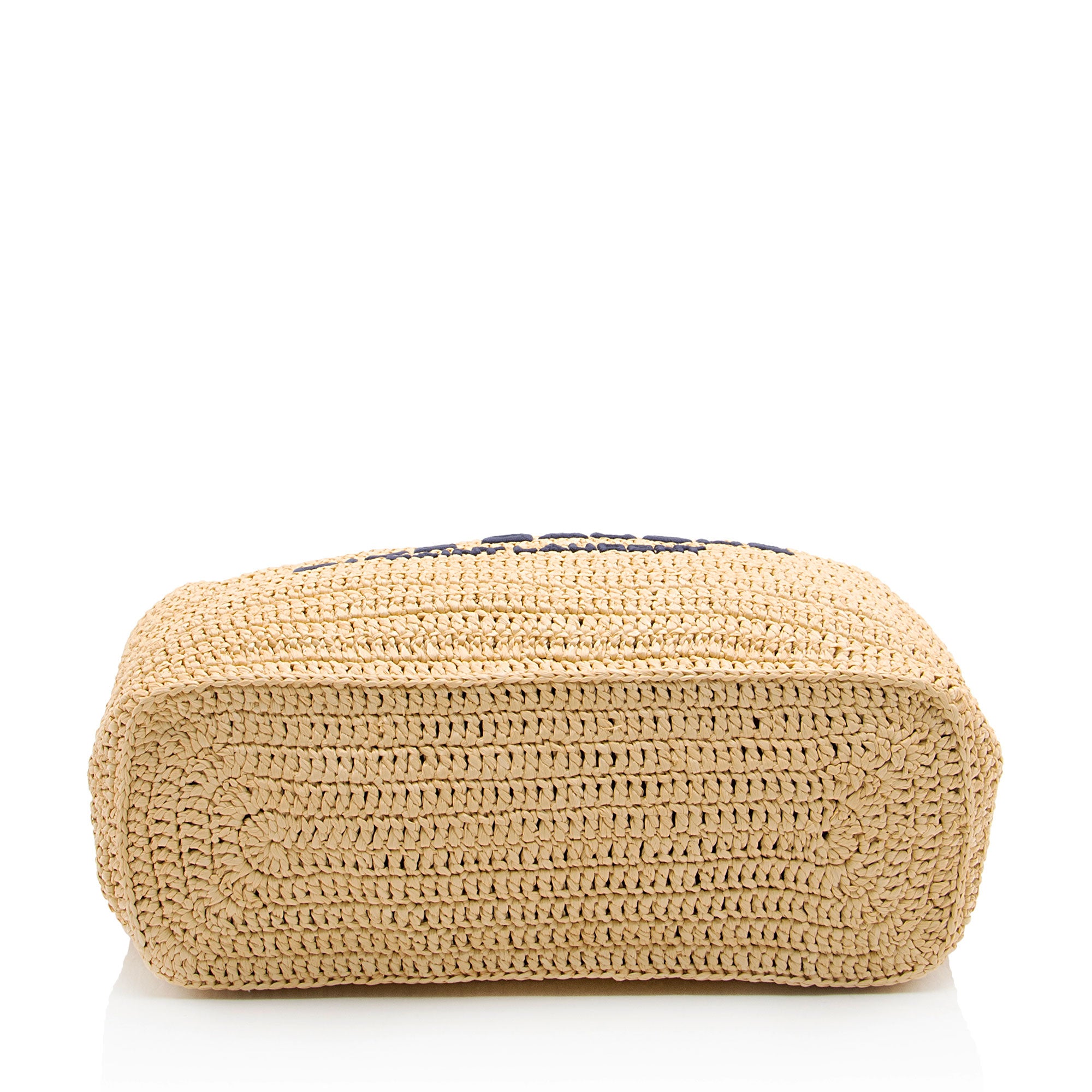 Saint Laurent Raffia Crochet Rive Gauche Tote
