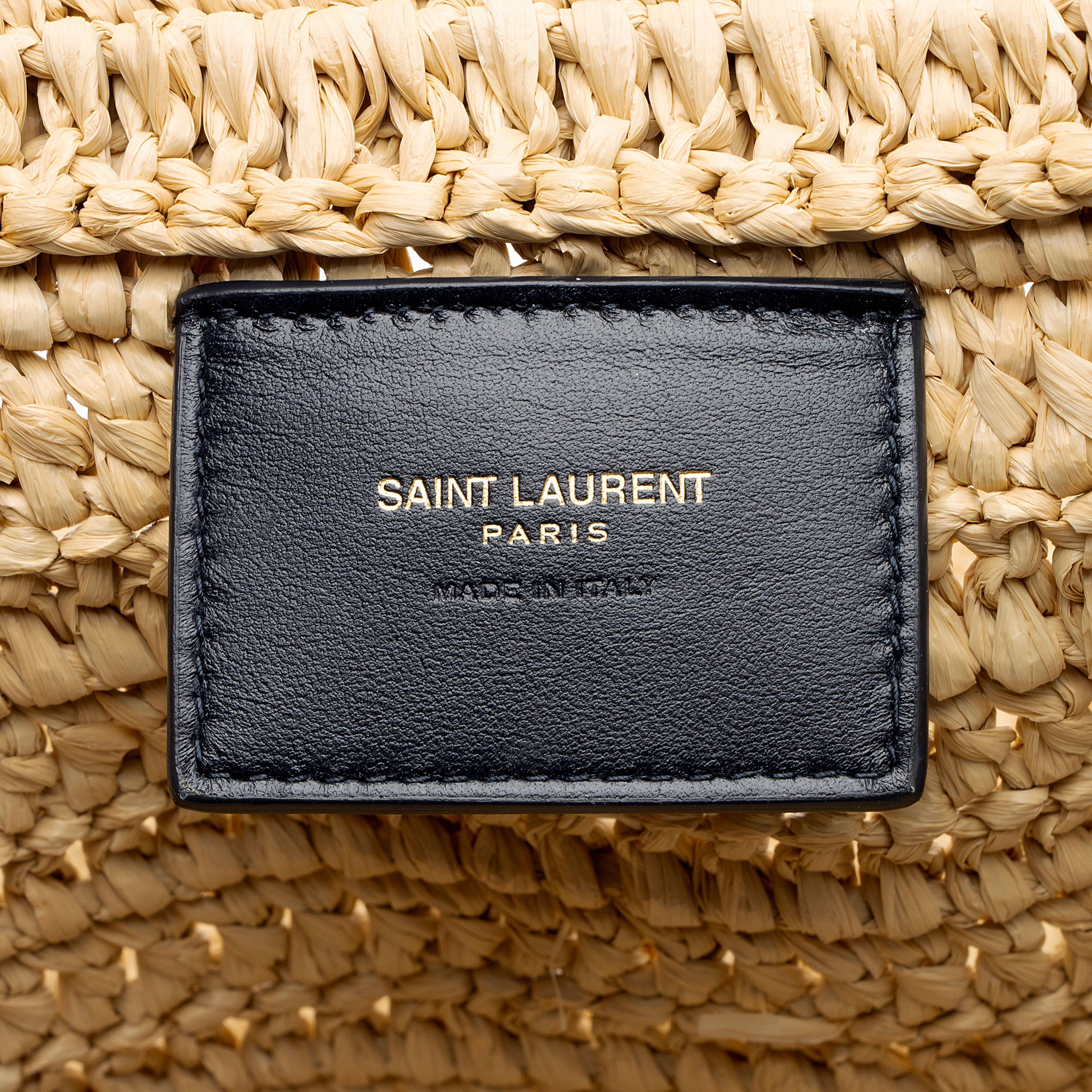 Saint Laurent Raffia Crochet Rive Gauche Tote