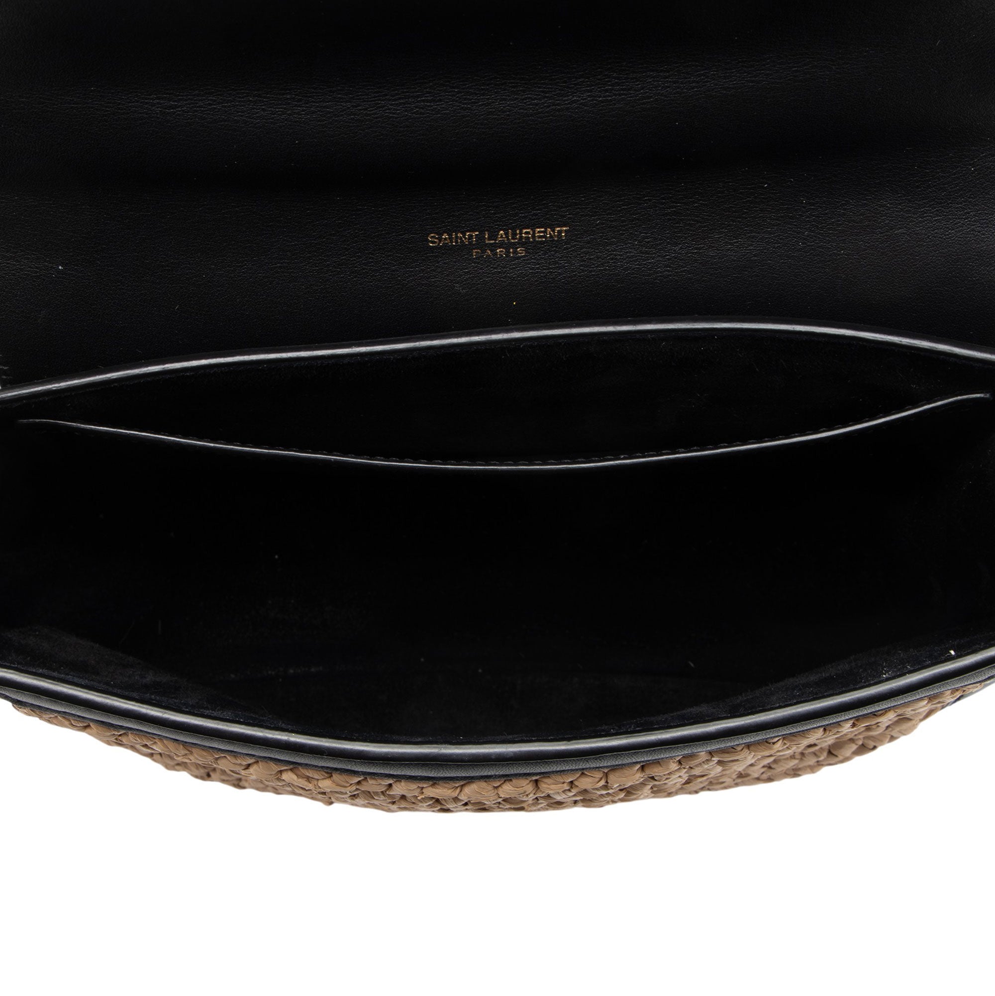 Saint Laurent Raffia Leather Kaia Medium Shoulder Bag