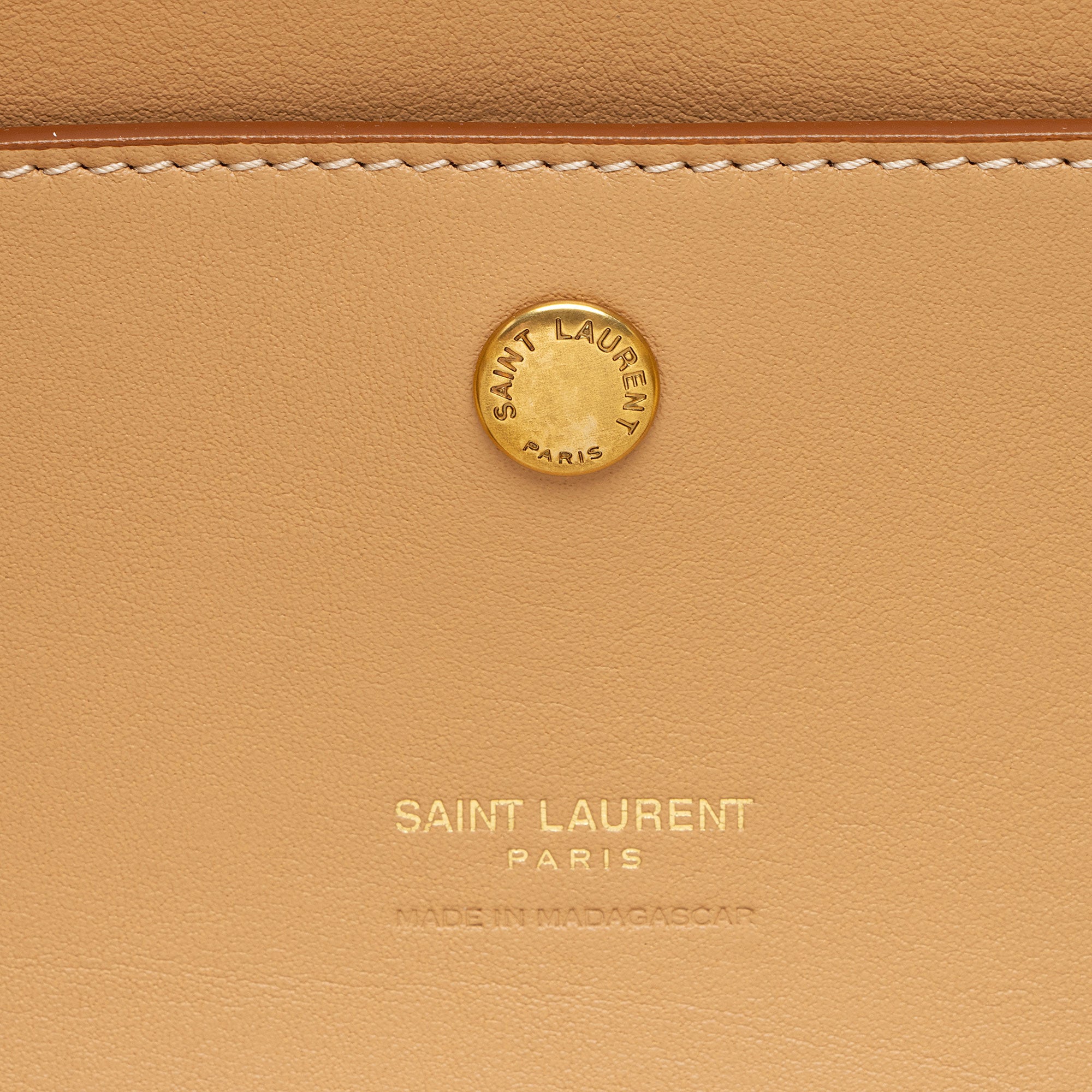 Saint Laurent Raffia Logo Tote