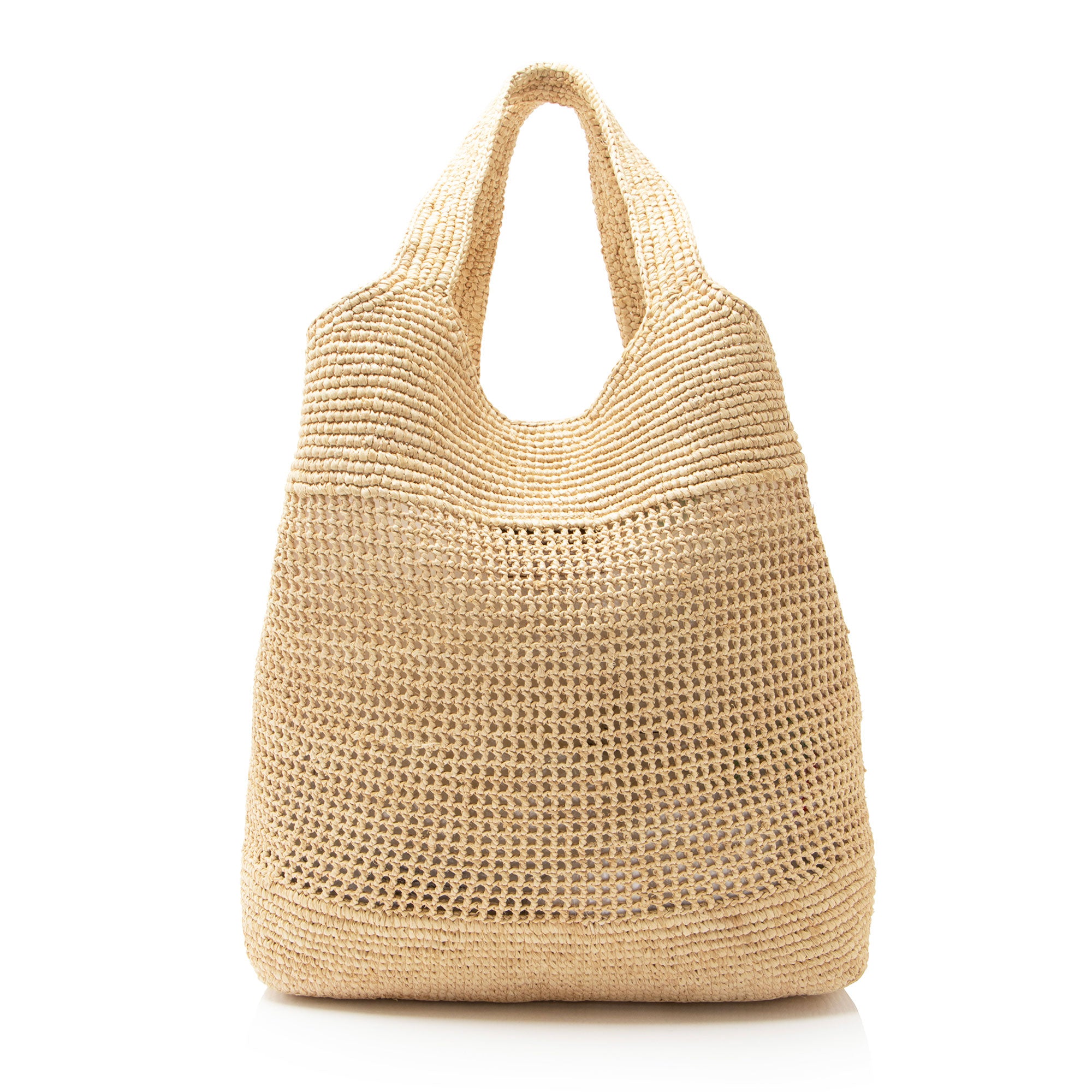 Saint Laurent Raffia Monogram Icare Maxi Shopping Tote