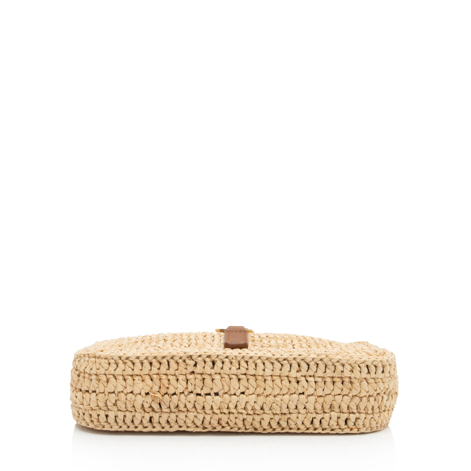 Saint Laurent Raffia Monogram Le 5 A 7 Mini Hobo (SHF-jfWkf8)