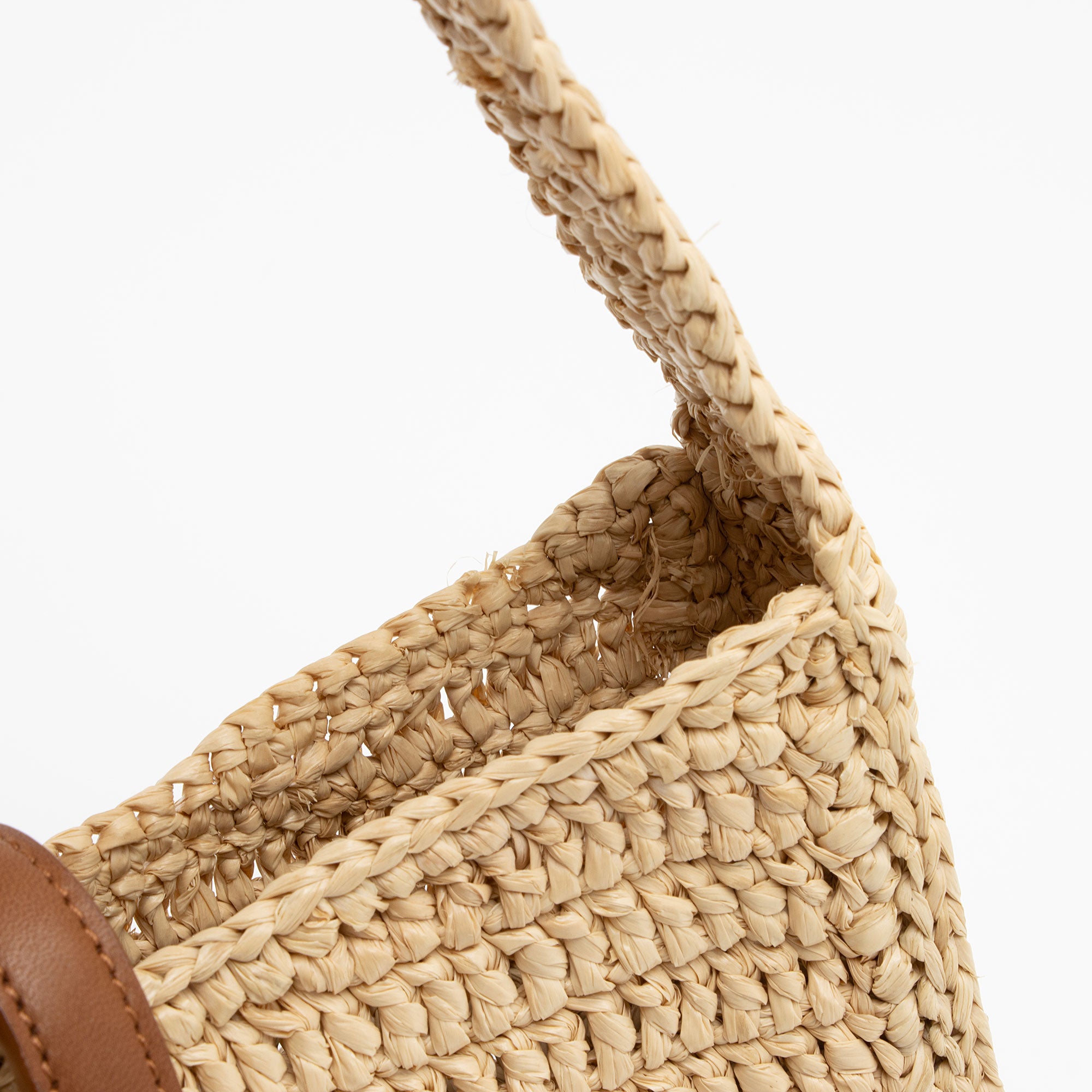 Saint Laurent Raffia Monogram Le 5 A 7 Mini Hobo (SHF-jfWkf8)