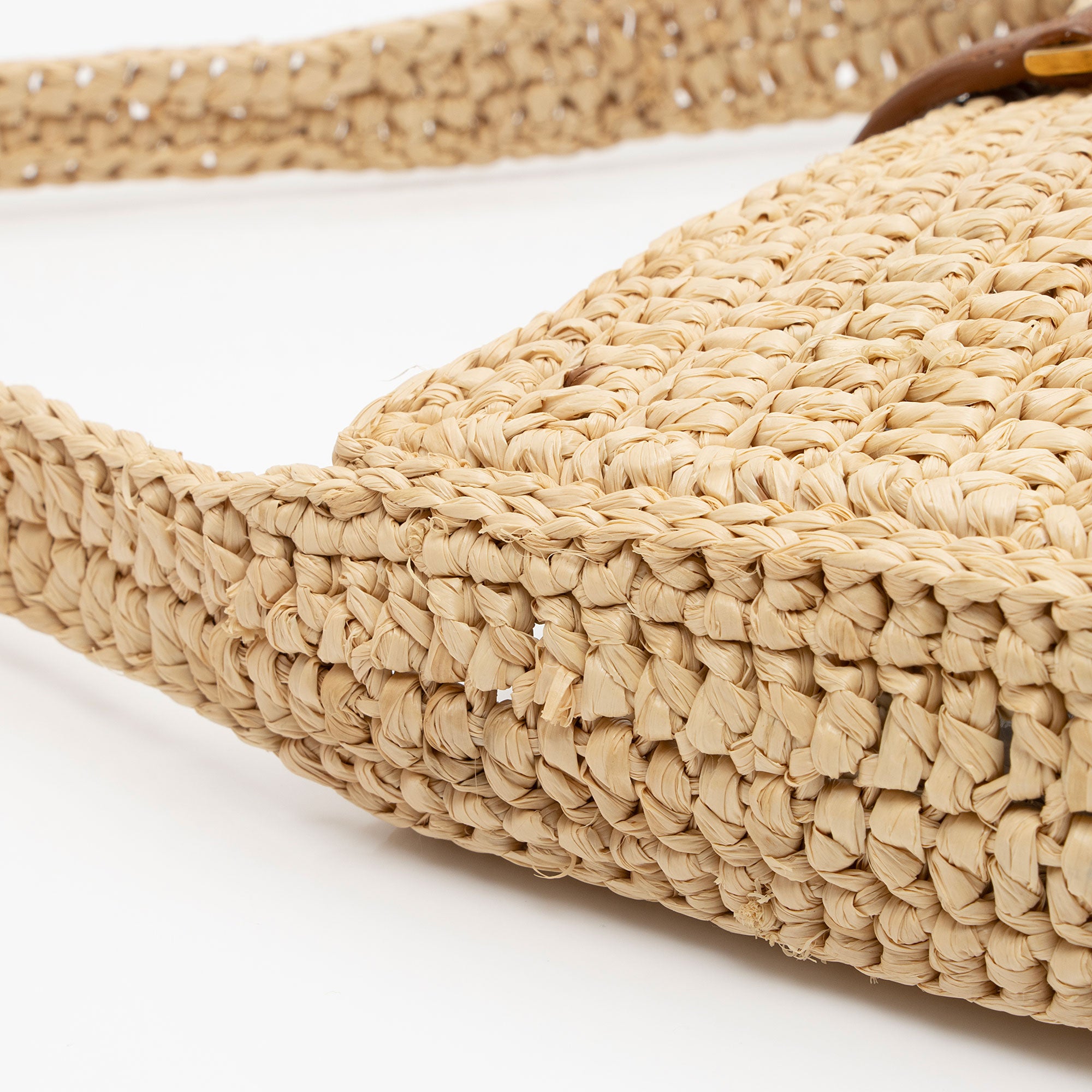 Saint Laurent Raffia Monogram Le 5 A 7 Mini Hobo (SHF-jfWkf8)