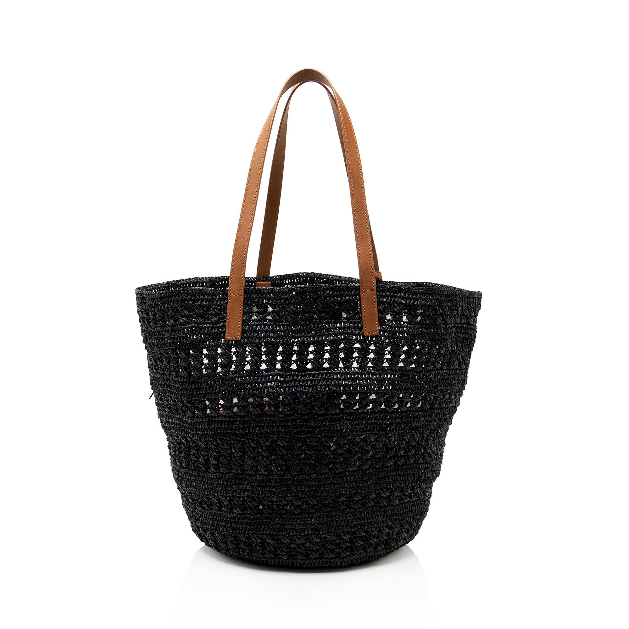 Saint Laurent Raffia Panier Medium Tote