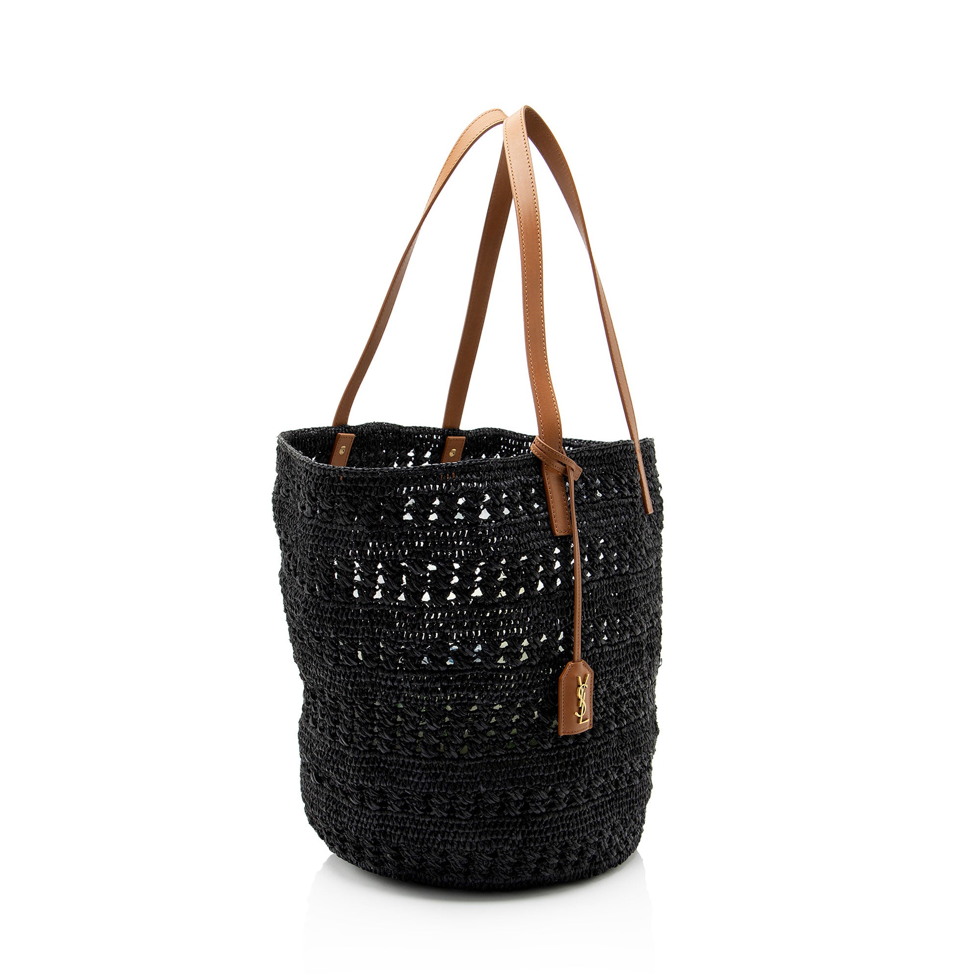 Saint Laurent Raffia Panier Medium Tote