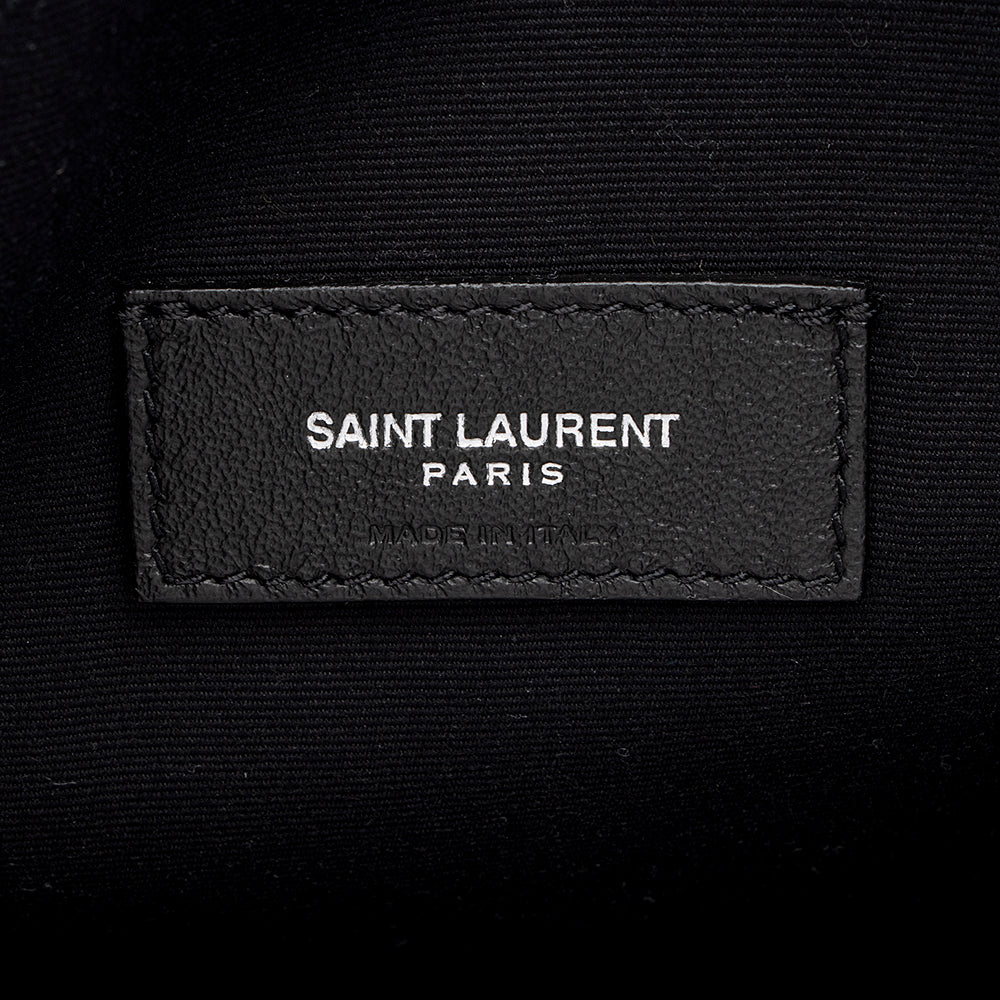 Saint Laurent Leather Teddy Small Bucket Bag
