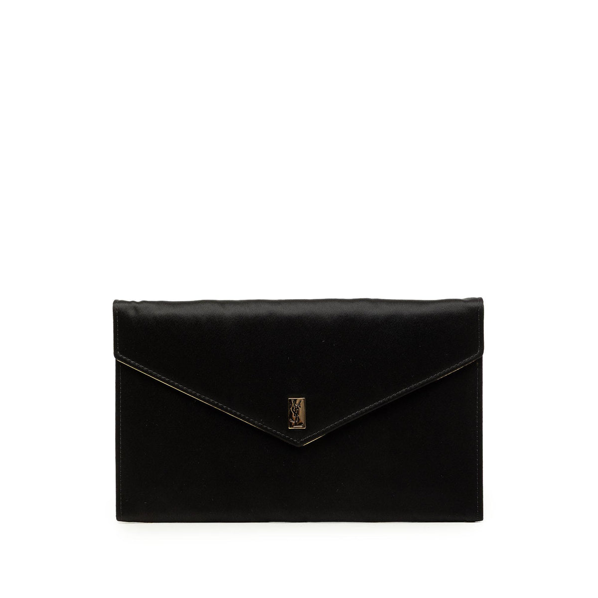Saint Laurent Satin Envelope Clutch
