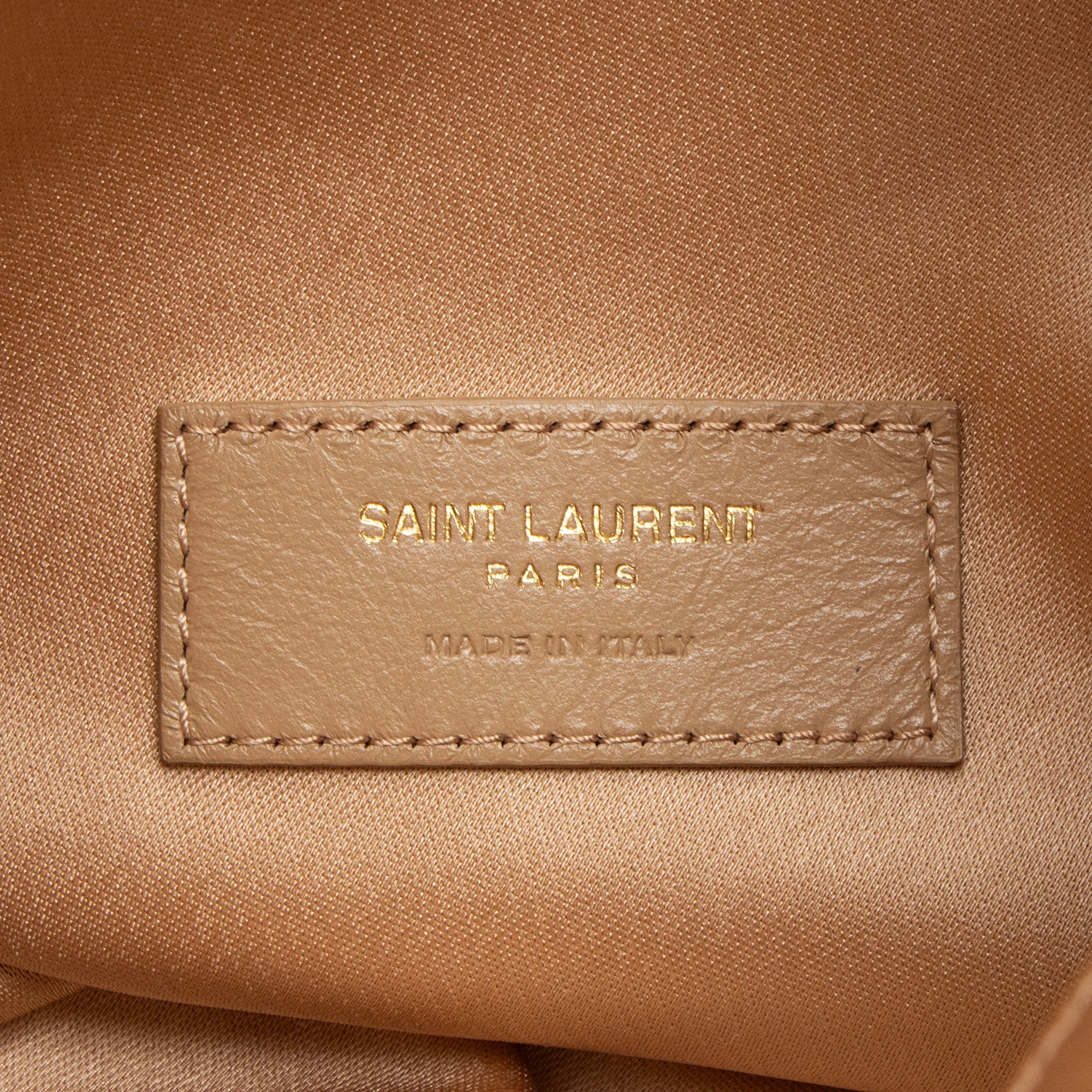 Saint Laurent Satin Logo Evening Pouch