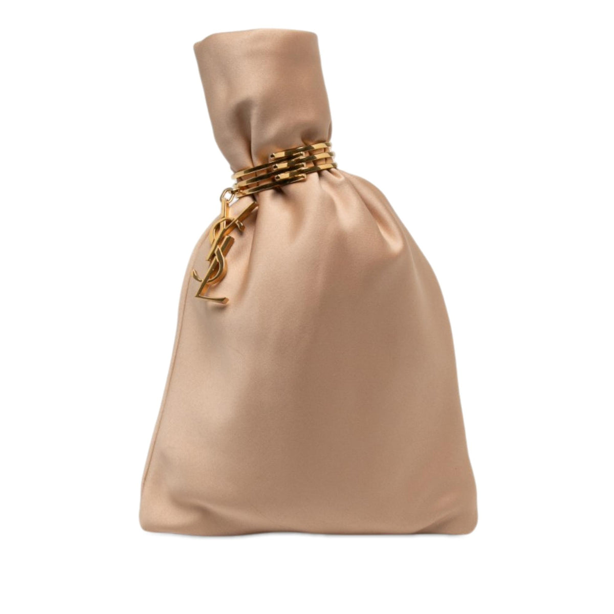 Saint Laurent Satin Monogram Evening Pouch