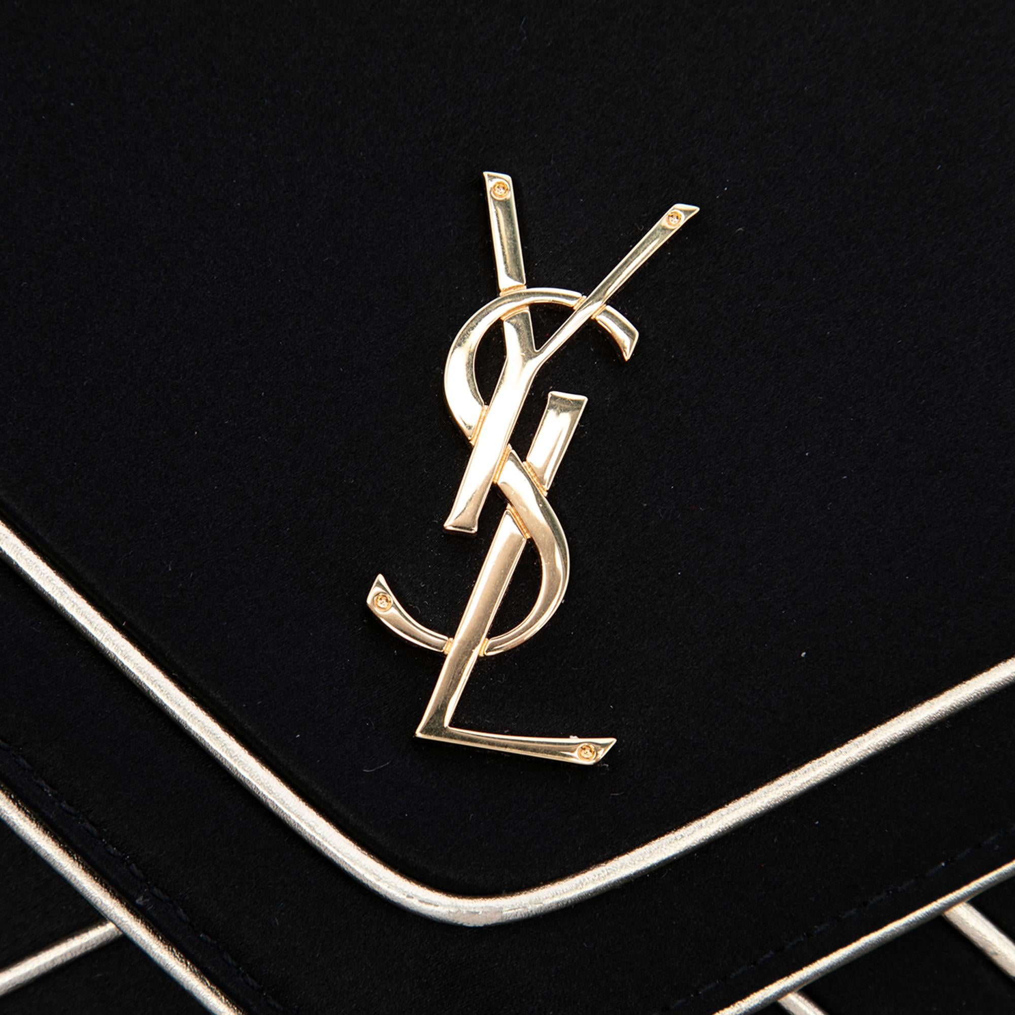 Saint Laurent Satin Monogram Gaby Shoulder Bag