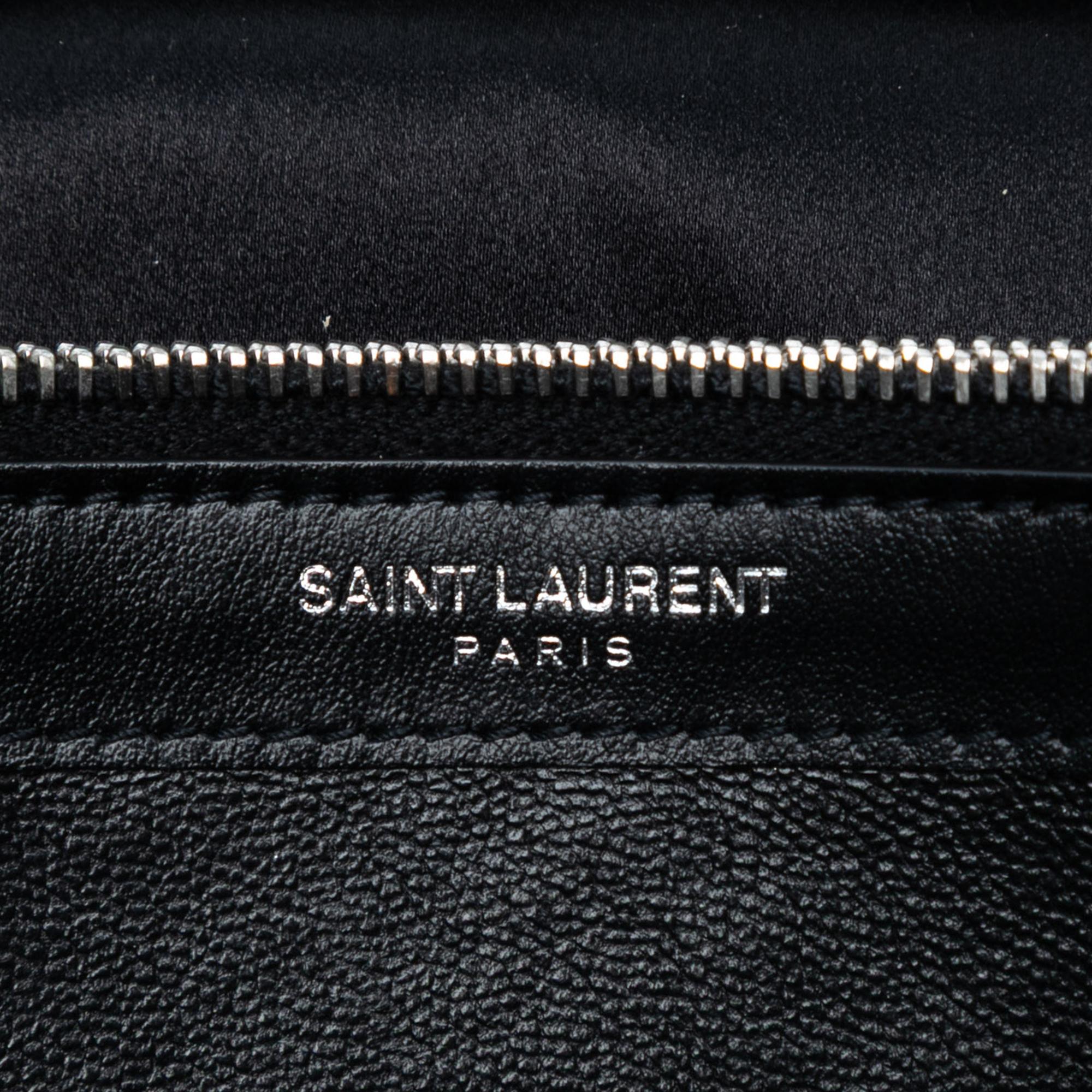 Saint Laurent Sequin Monogram Kate Wallet on Chain