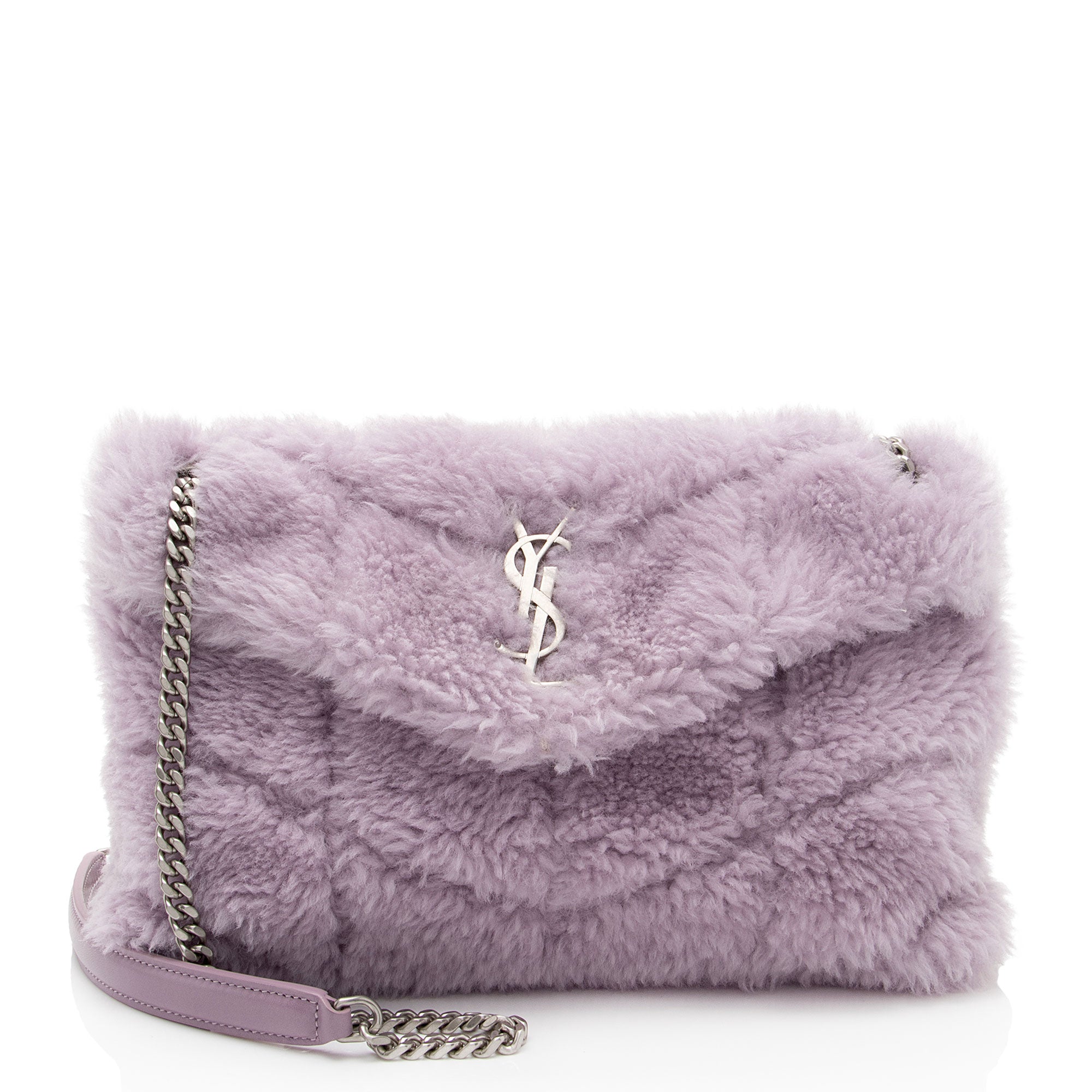Saint Laurent Shearling Puffer LouLou Small Shoulder Bag (SHF-cAezS0)
