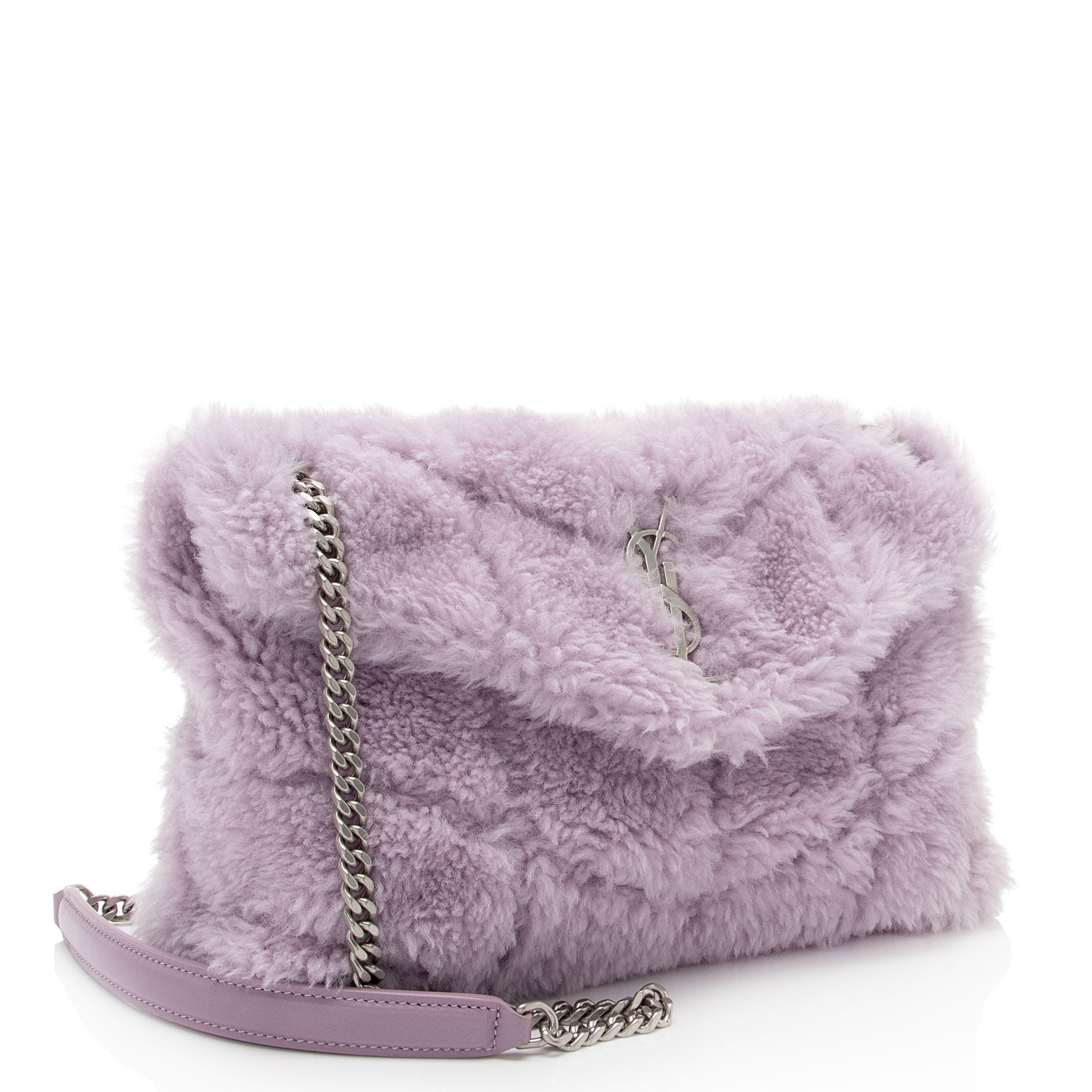 Saint Laurent Shearling Puffer LouLou Small Shoulder Bag (SHF-cAezS0)