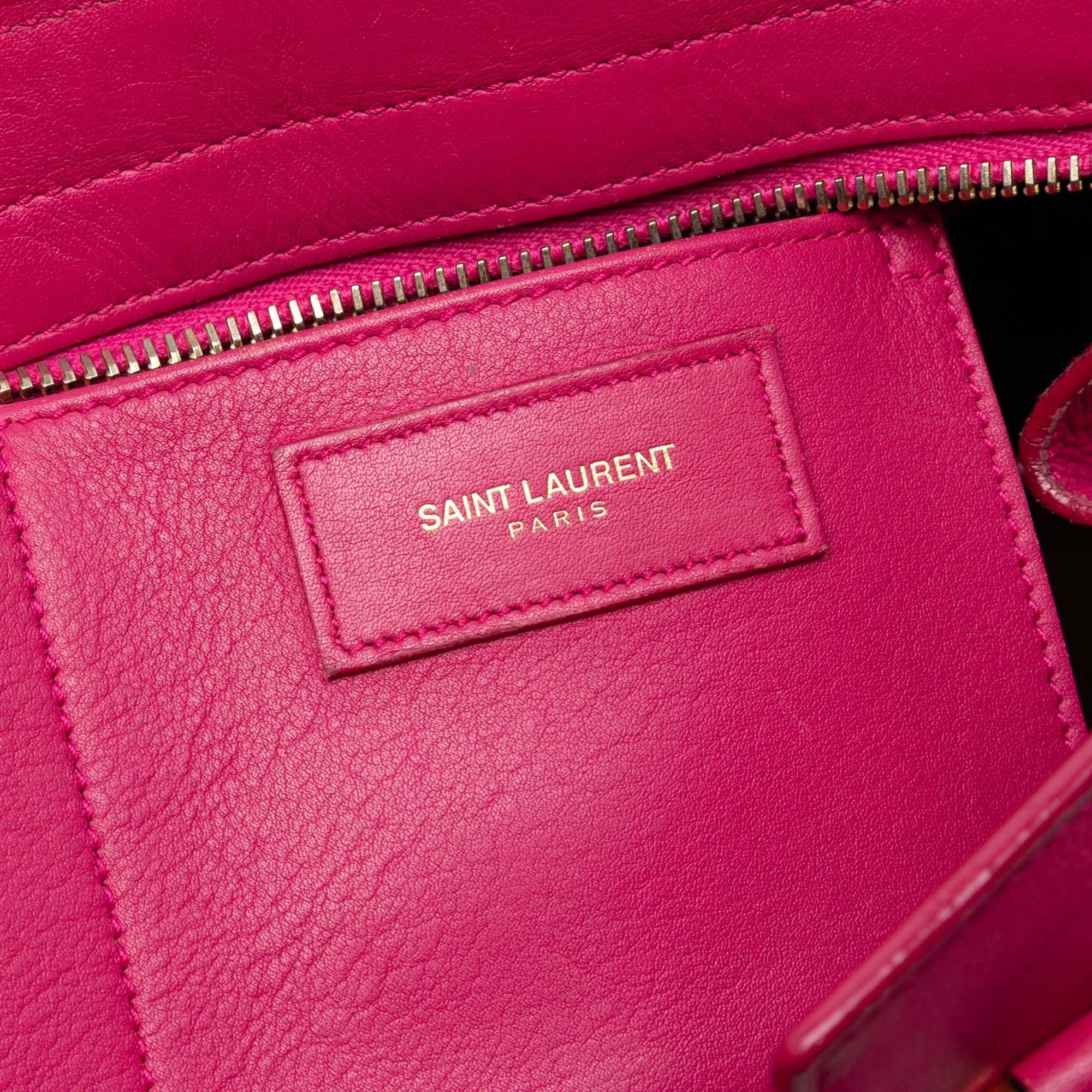 Saint Laurent Small Calfskin Cabas Chyc Satchel