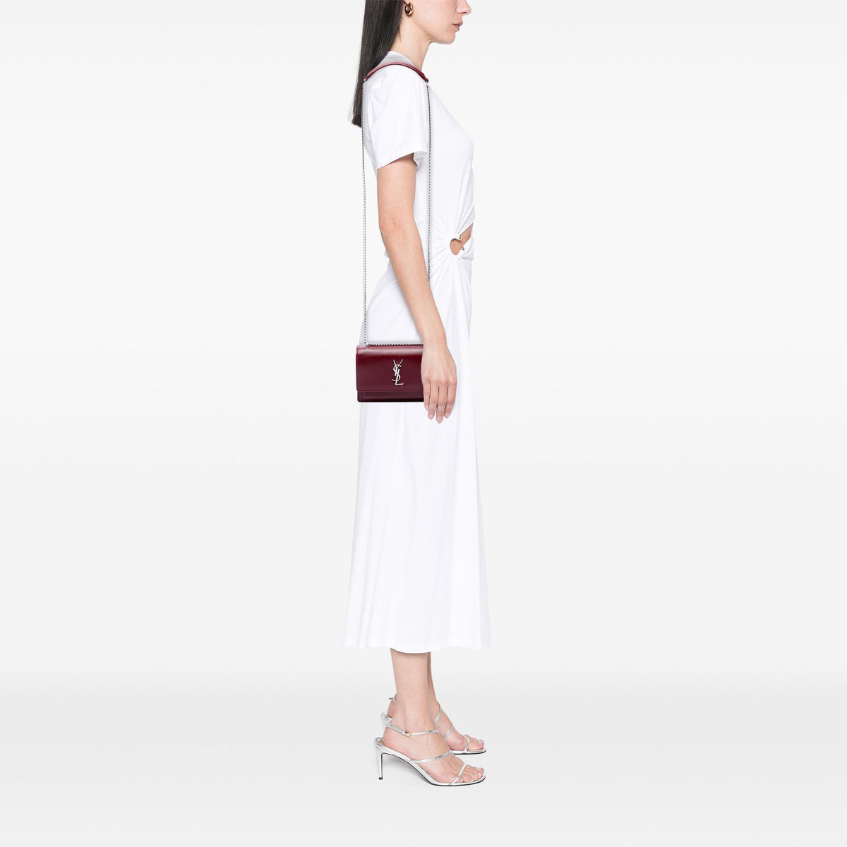 Saint Laurent Small Calfskin Monogram Sunset Crossbody