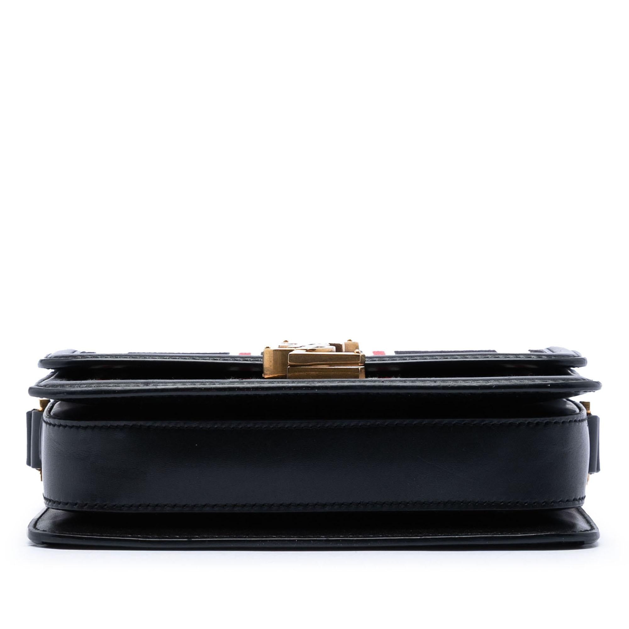 Saint Laurent Small Canvas Striped Solferino Satchel In Box