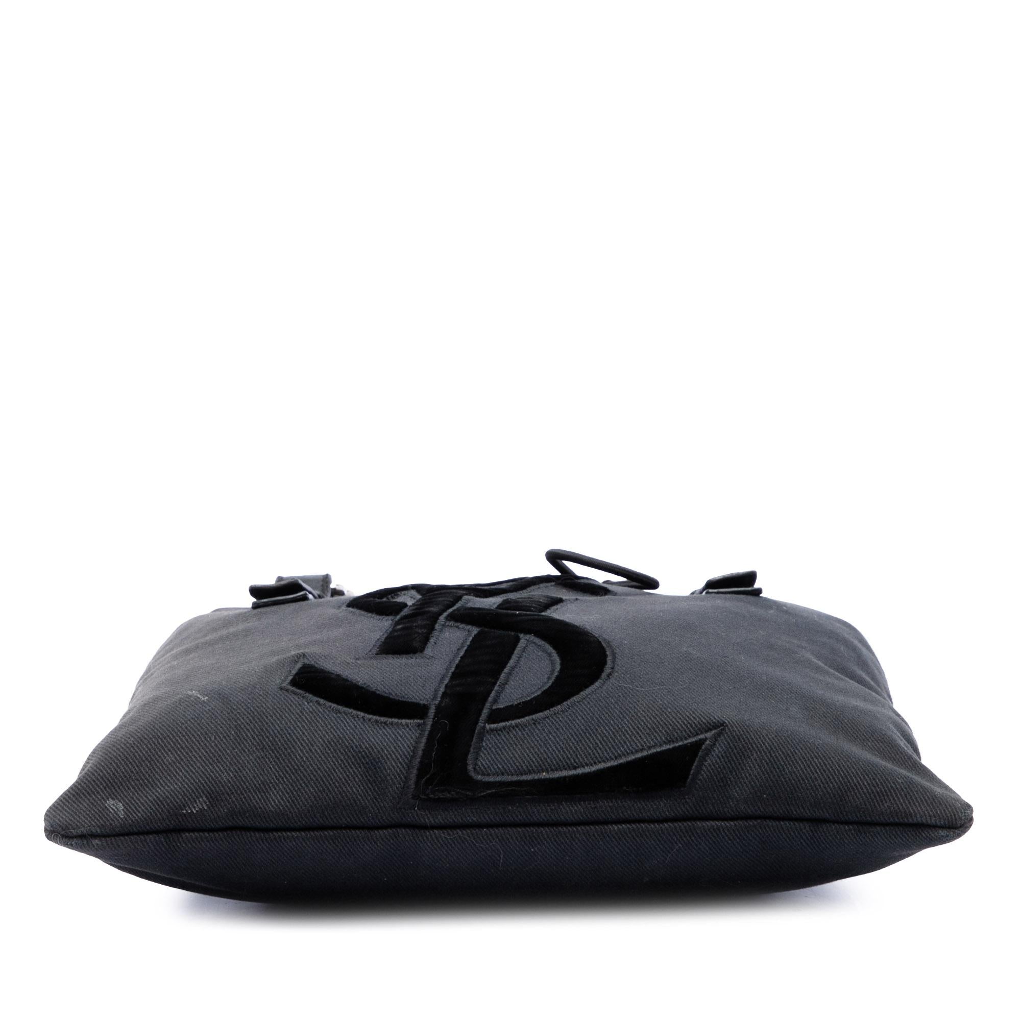 Saint Laurent Small Denim Monogram Kahala Tote