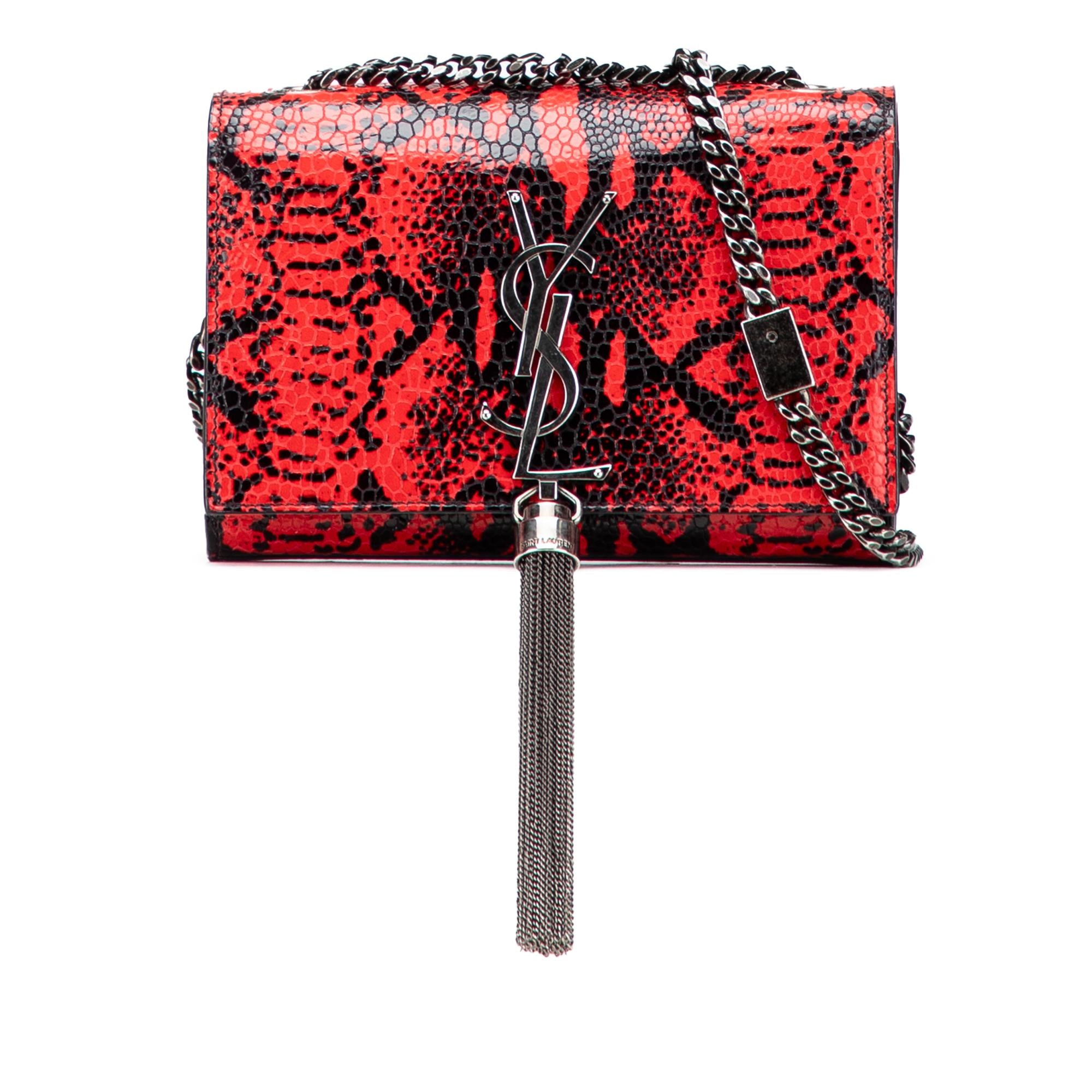 Saint Laurent Small Embossed Calfskin Classic Monogram Kate Crossbody