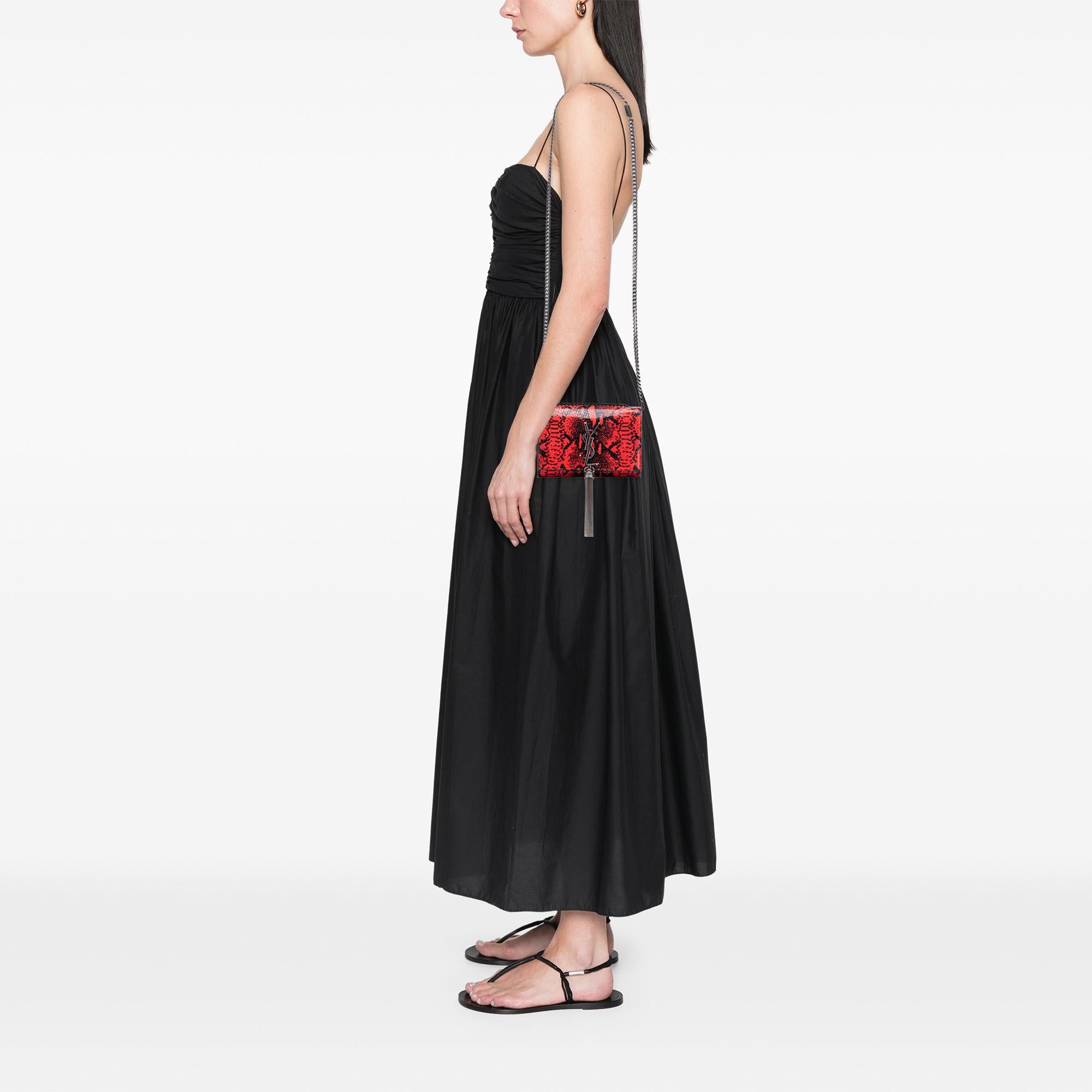 Saint Laurent Small Embossed Calfskin Classic Monogram Kate Crossbody