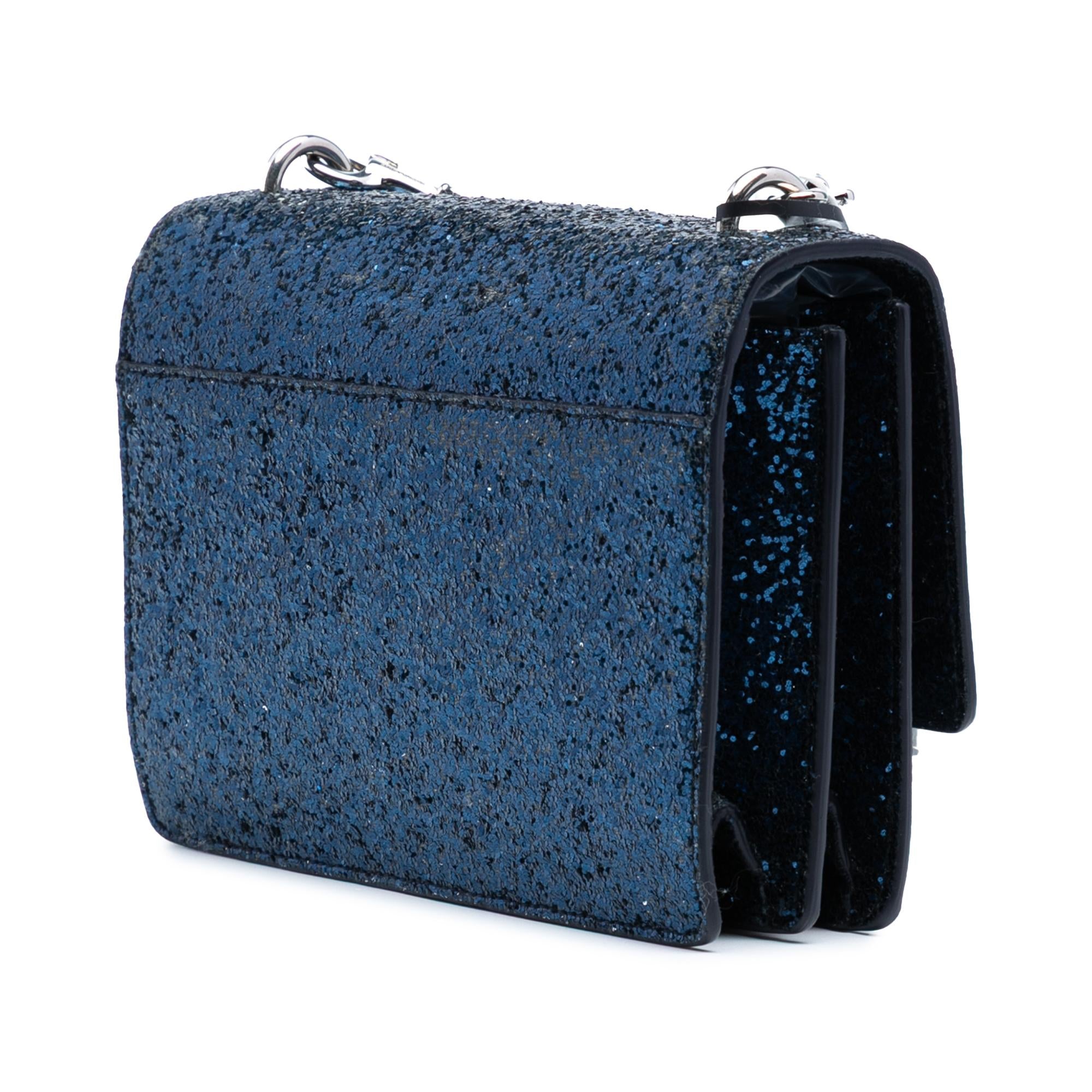 Saint Laurent Small Glitter Leather Monogram Sunset Crossbody