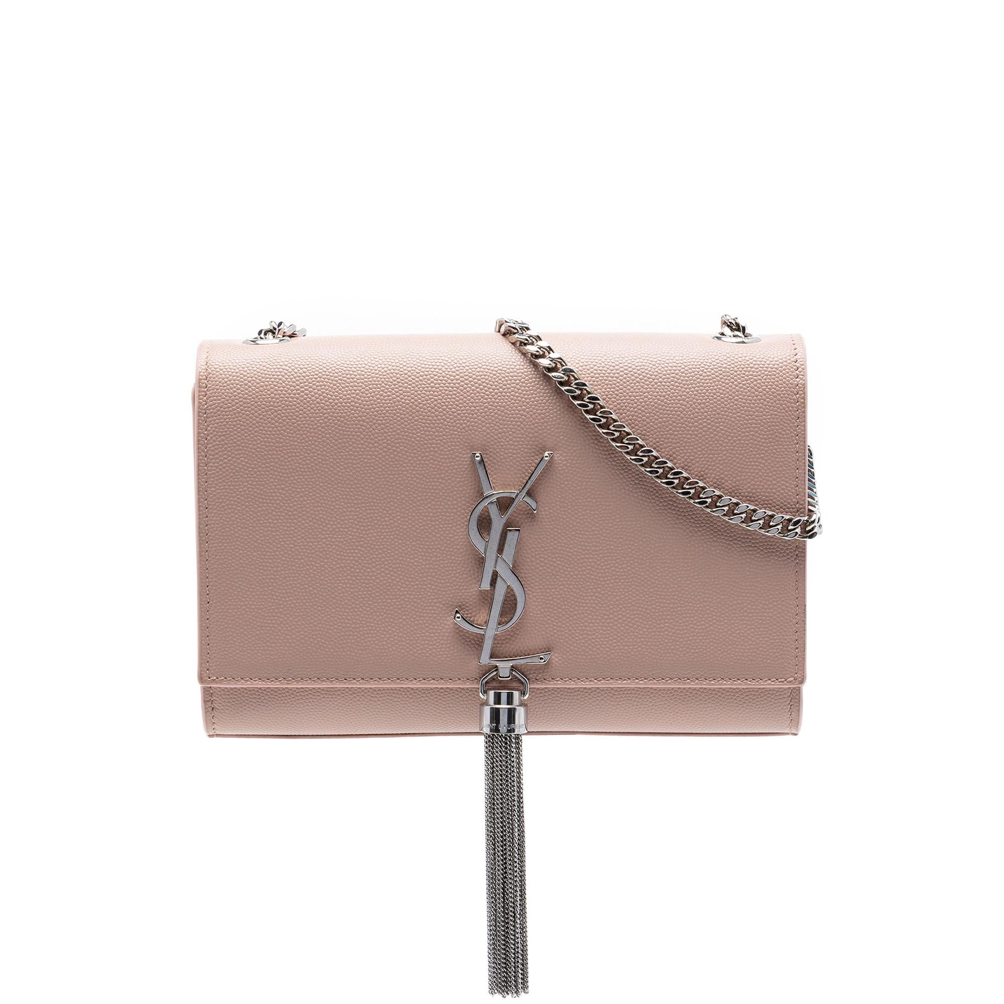 Saint Laurent Small Grain de Poudre Monogram Kate Tassel Crossbody