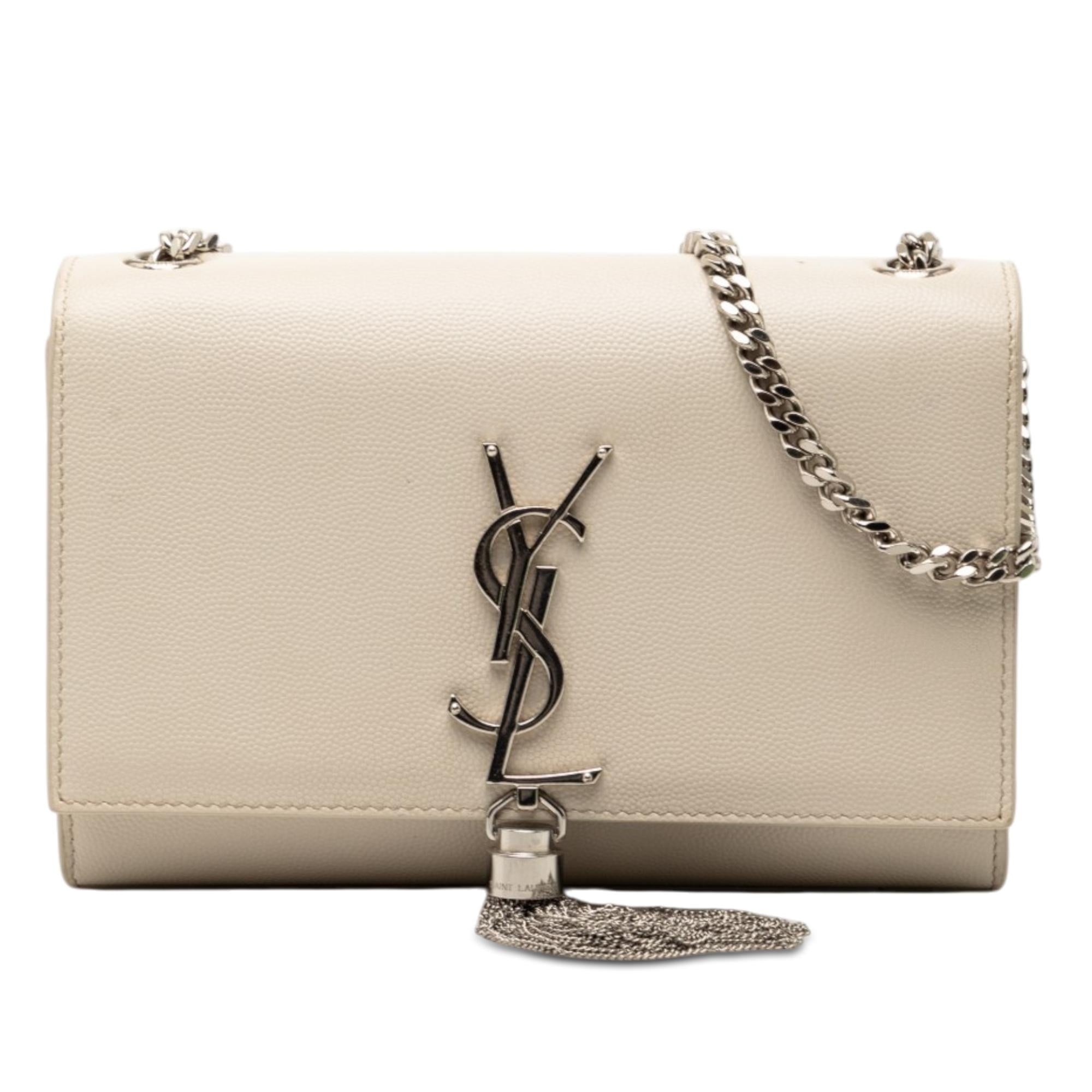 Saint Laurent Small Grain de Poudre Monogram Kate Tassel Crossbody