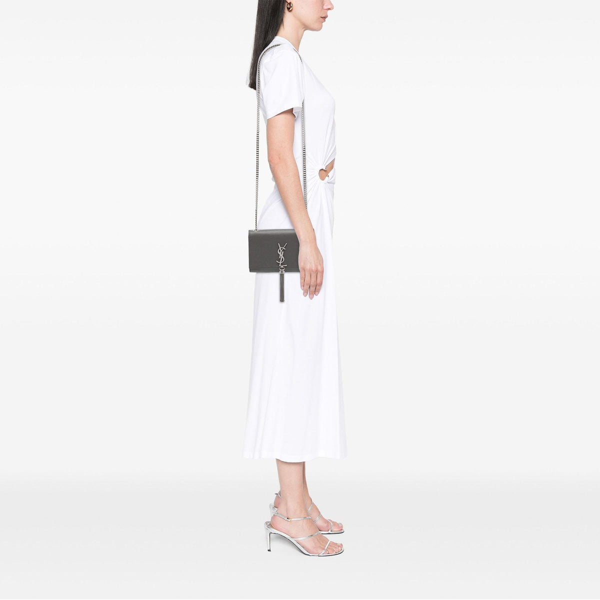 Saint Laurent Small Grain de Poudre Monogram Kate Tassel Crossbody