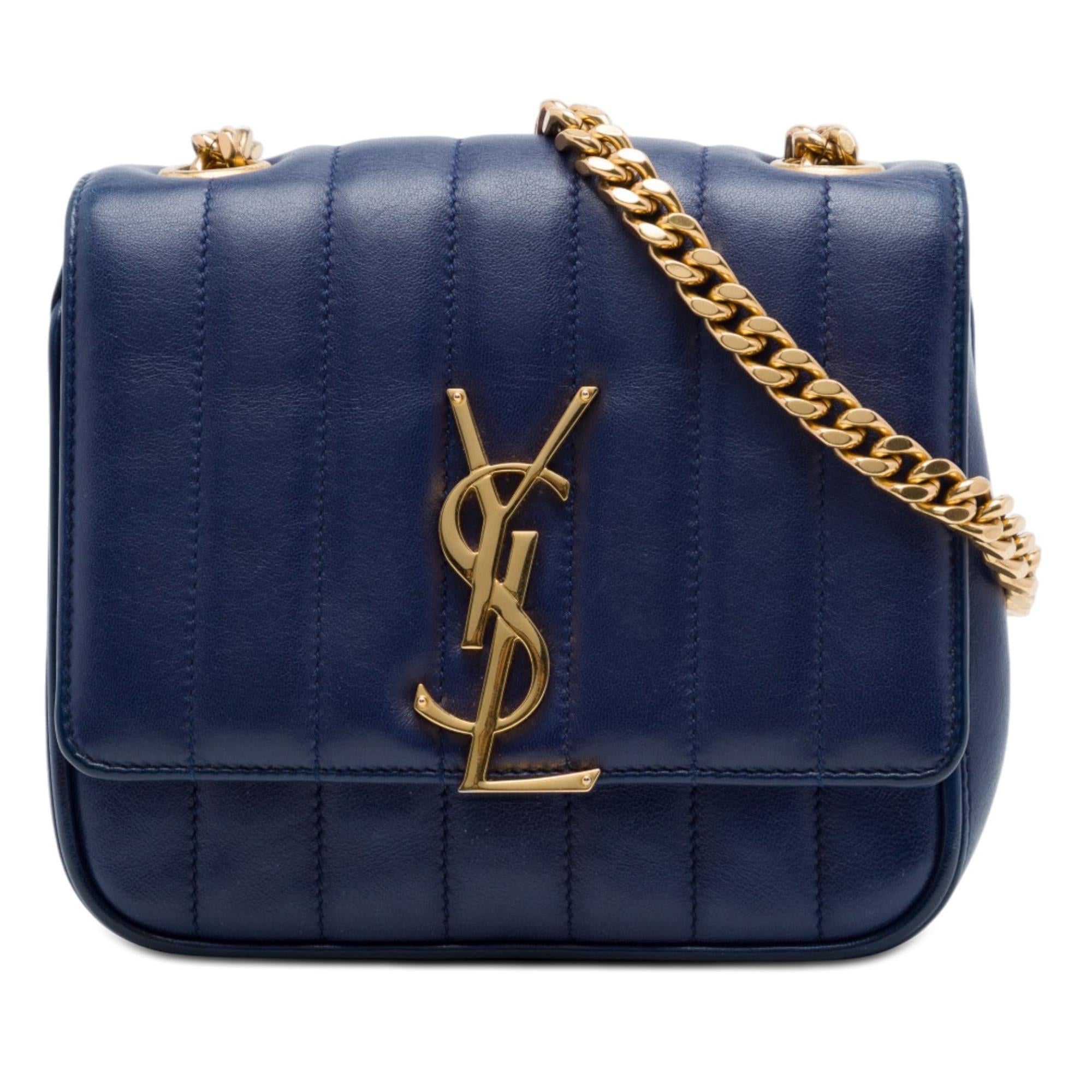 Saint Laurent Small Lambskin Vicky Crossbody