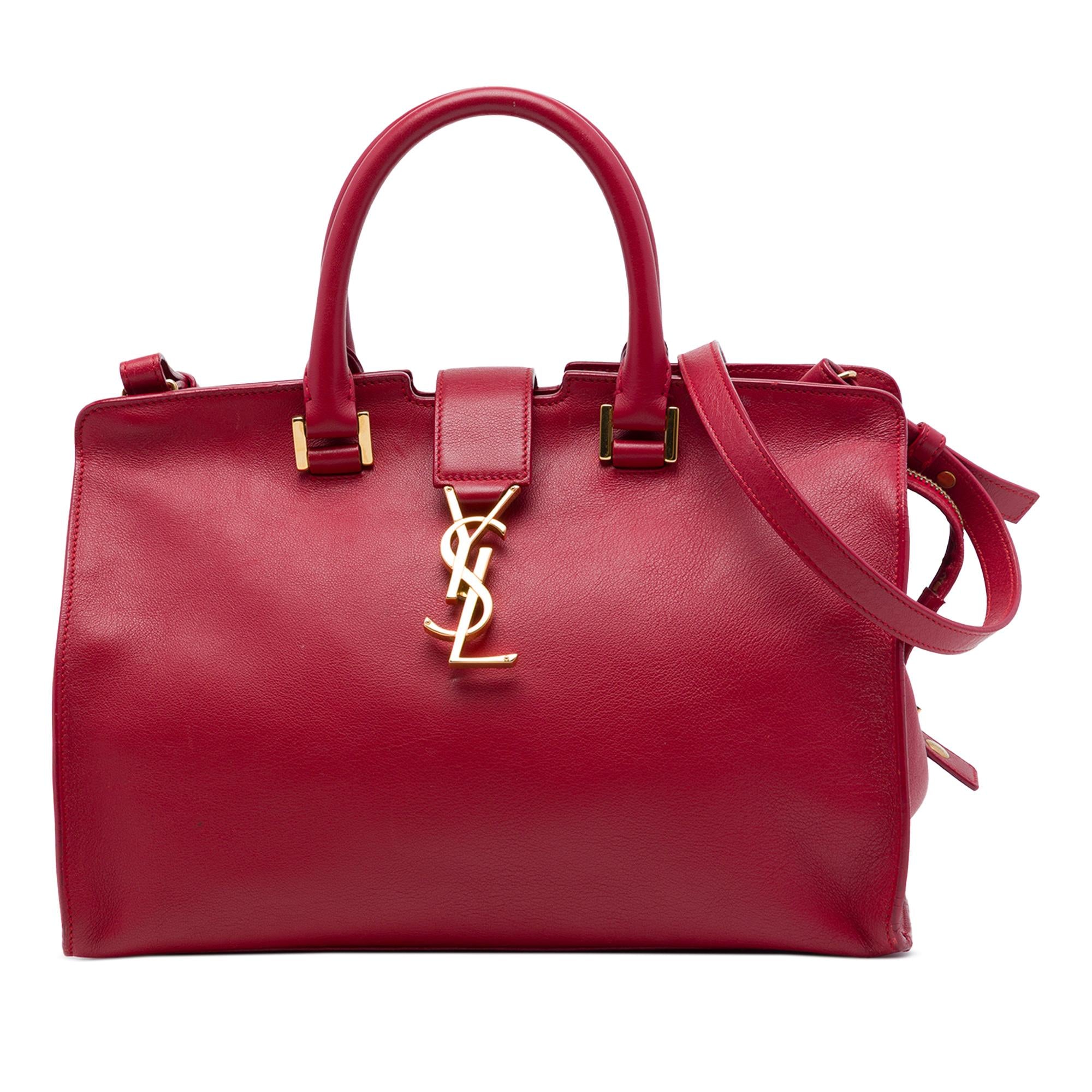 Saint Laurent Small Leather Monogram Downtown Cabas Satchel