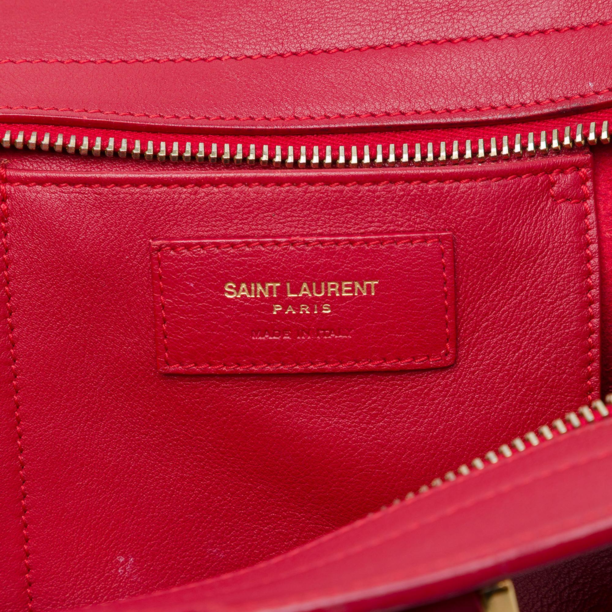 Saint Laurent Small Leather Monogram Downtown Cabas Satchel