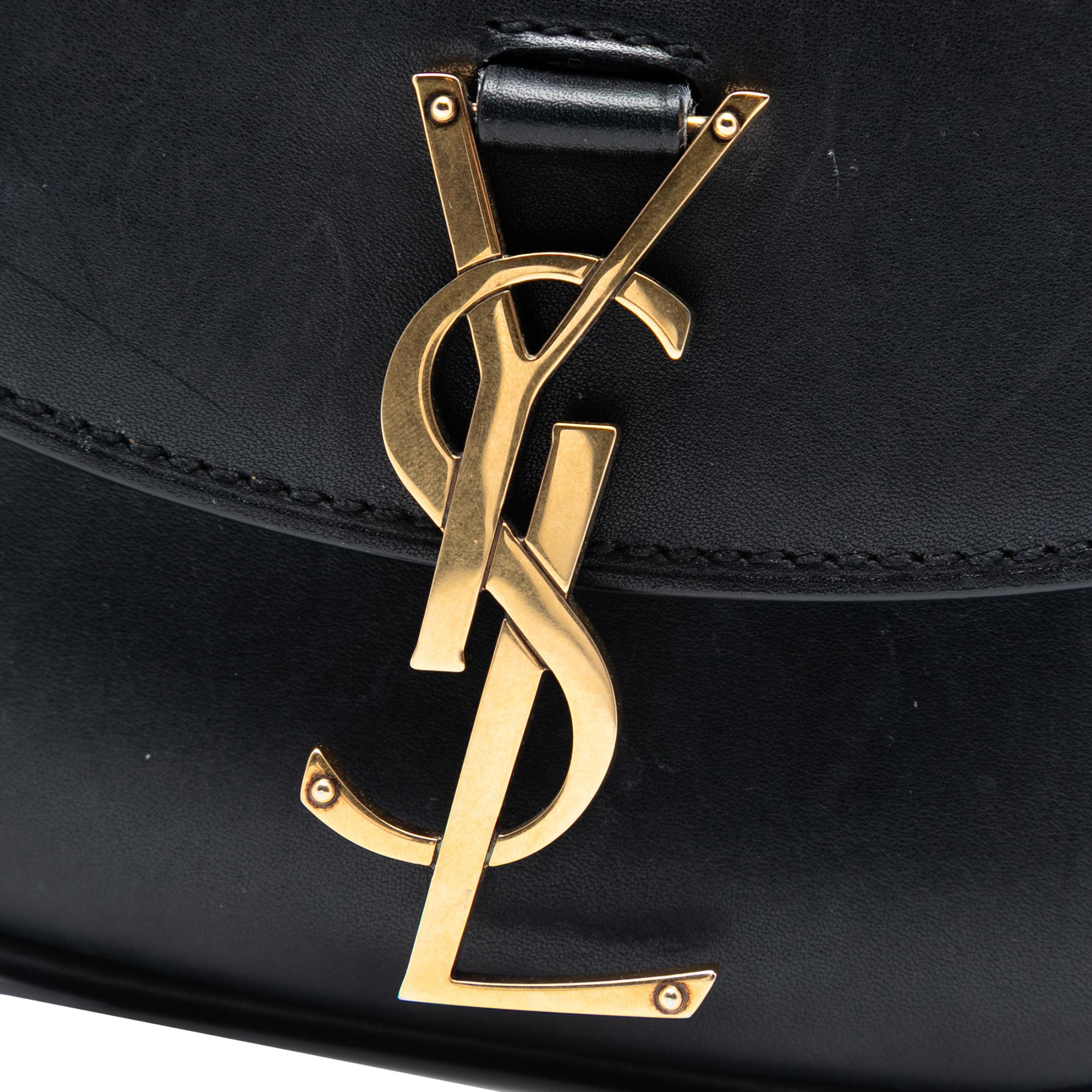 Saint Laurent Small Leather Monogram Kaia Crossbody