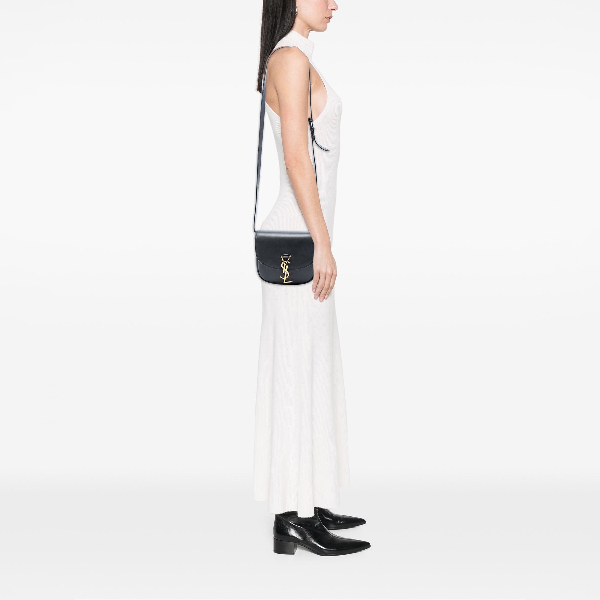 Saint Laurent Small Leather Monogram Kaia Crossbody